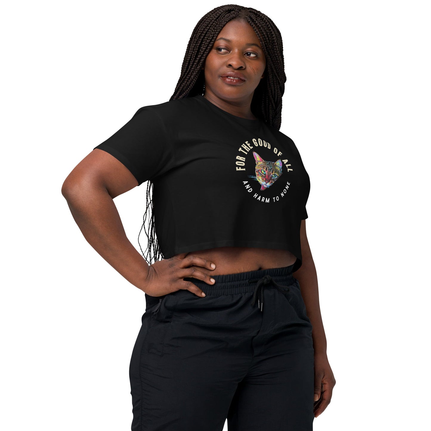 For the Good of All and Harm to None Women’s Crop Top - My Social Cat Bonafide Boutique LLCFor the Good of All and Harm to None Women’s Crop Topcrop topMy Social Cat Bonafide Boutique LLCBlackXSall harmcat