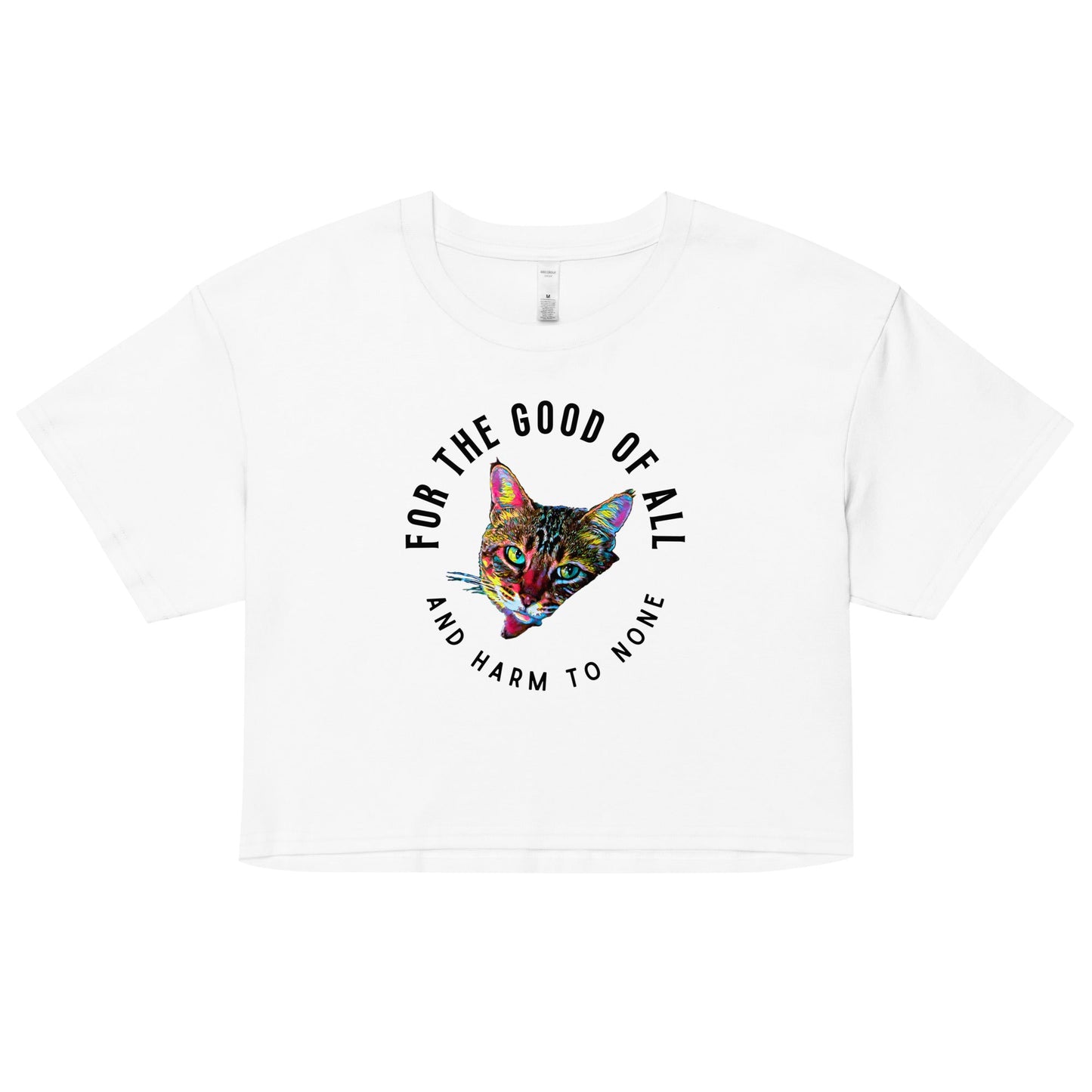 For the Good of All and Harm to None Women’s Crop Top - My Social Cat Bonafide Boutique LLCFor the Good of All and Harm to None Women’s Crop Topcrop topMy Social Cat Bonafide Boutique LLCWhiteXSall harmcat