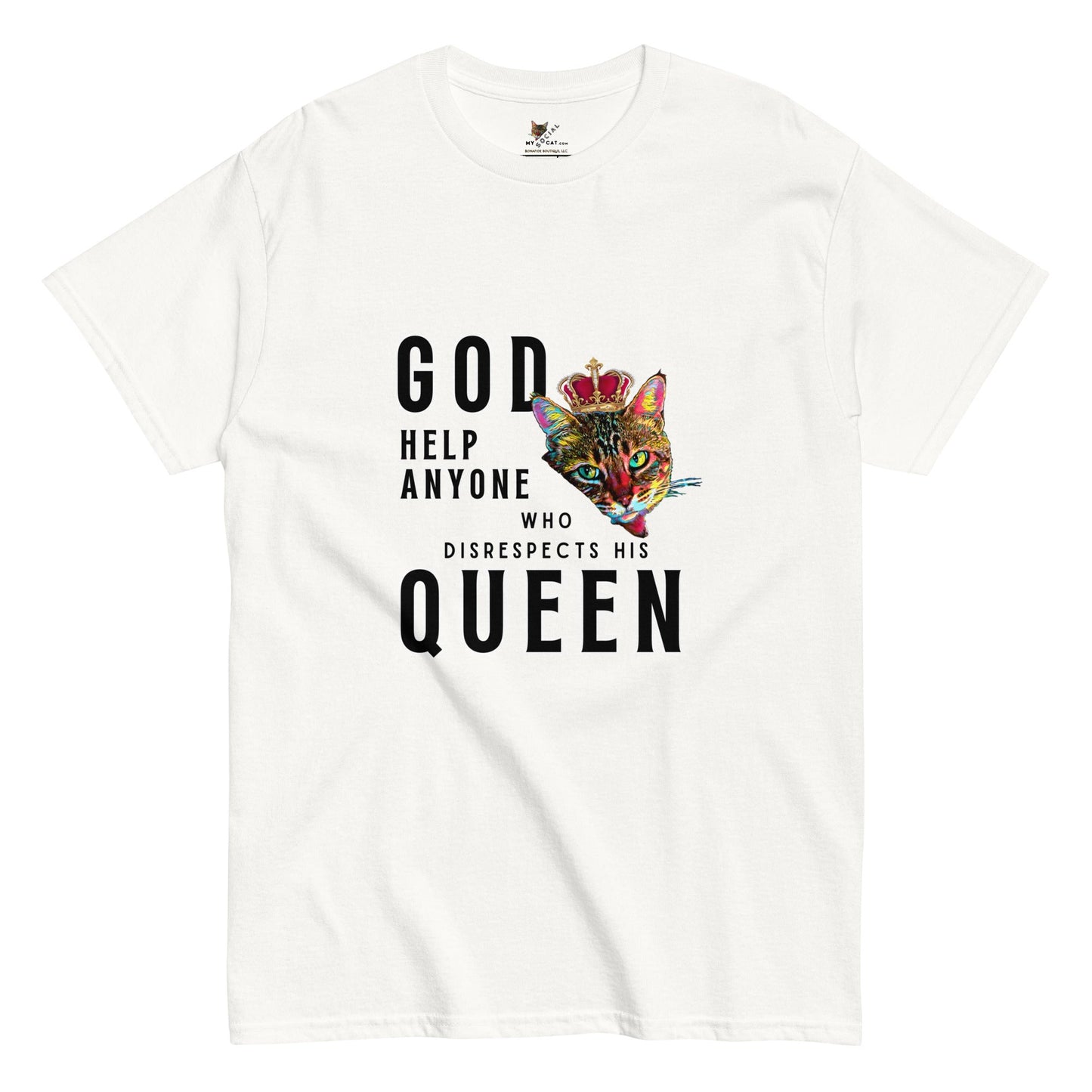 God Help Anyone Who Disrespects His Queen Unisex Classic Tee - My Social Cat Bonafide Boutique LLCGod Help Anyone Who Disrespects His Queen Unisex Classic TeeT-shirtMy Social Cat Bonafide Boutique LLCWhiteS