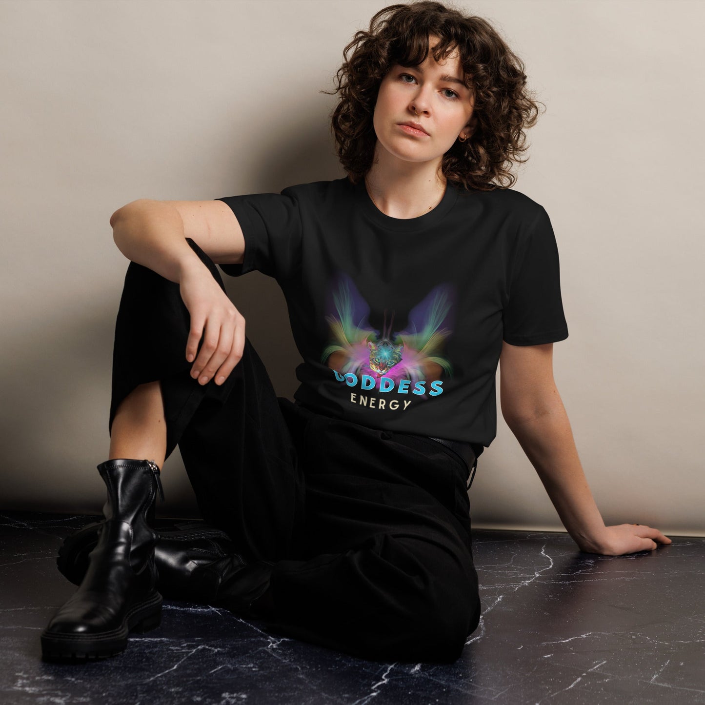 Goddess Energy Unisex Premium Tee - My Social Cat Bonafide Boutique LLCGoddess Energy Unisex Premium TeeT-shirtMy Social Cat Bonafide Boutique LLCBlackSenergygoddess