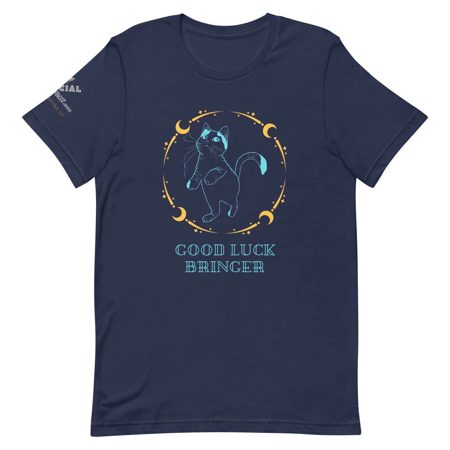 Good Luck Bringer Unisex Tee - My Social Cat Bonafide Boutique LLCGood Luck Bringer Unisex TeeT-shirtMy Social Cat Bonafide Boutique LLCNavyXSGood Luck Bringershirt