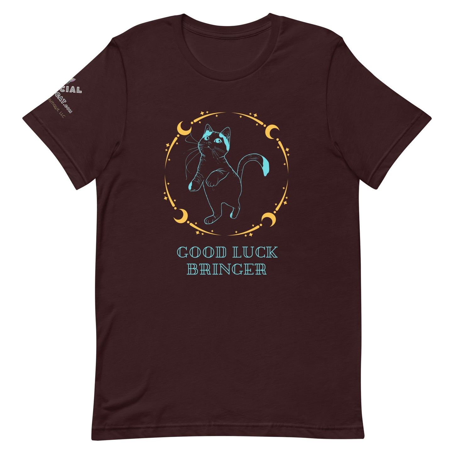 Good Luck Bringer Unisex Tee - My Social Cat Bonafide Boutique LLCGood Luck Bringer Unisex TeeT-shirtMy Social Cat Bonafide Boutique LLCOxblood BlackSGood Luck Bringershirt