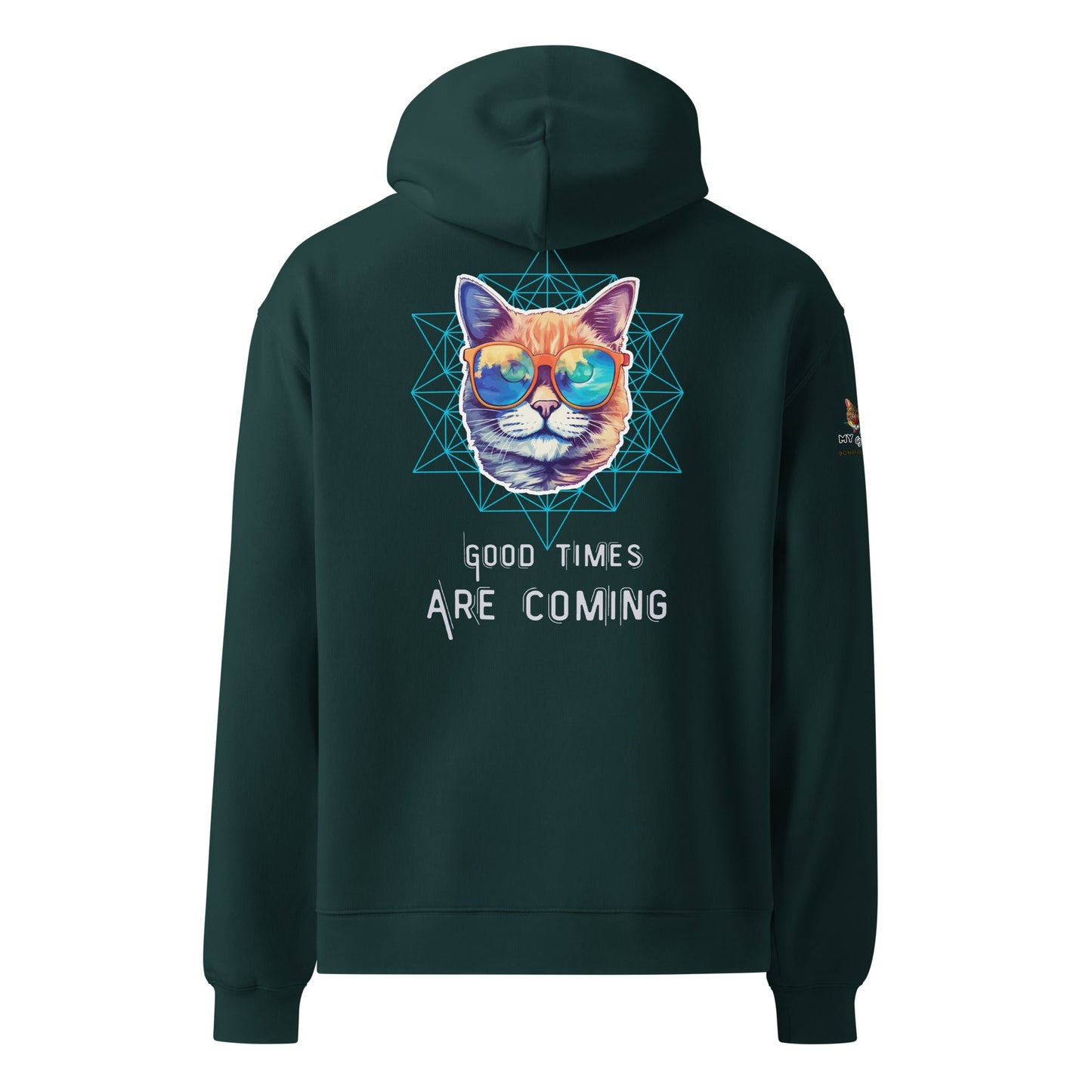 Good Times are Coming Unisex Plush Hoodie - My Social Cat Bonafide Boutique LLCGood Times are Coming Unisex Plush HoodieHooded sweatshirtMy Social Cat Bonafide Boutique LLCPine GreenScominggood