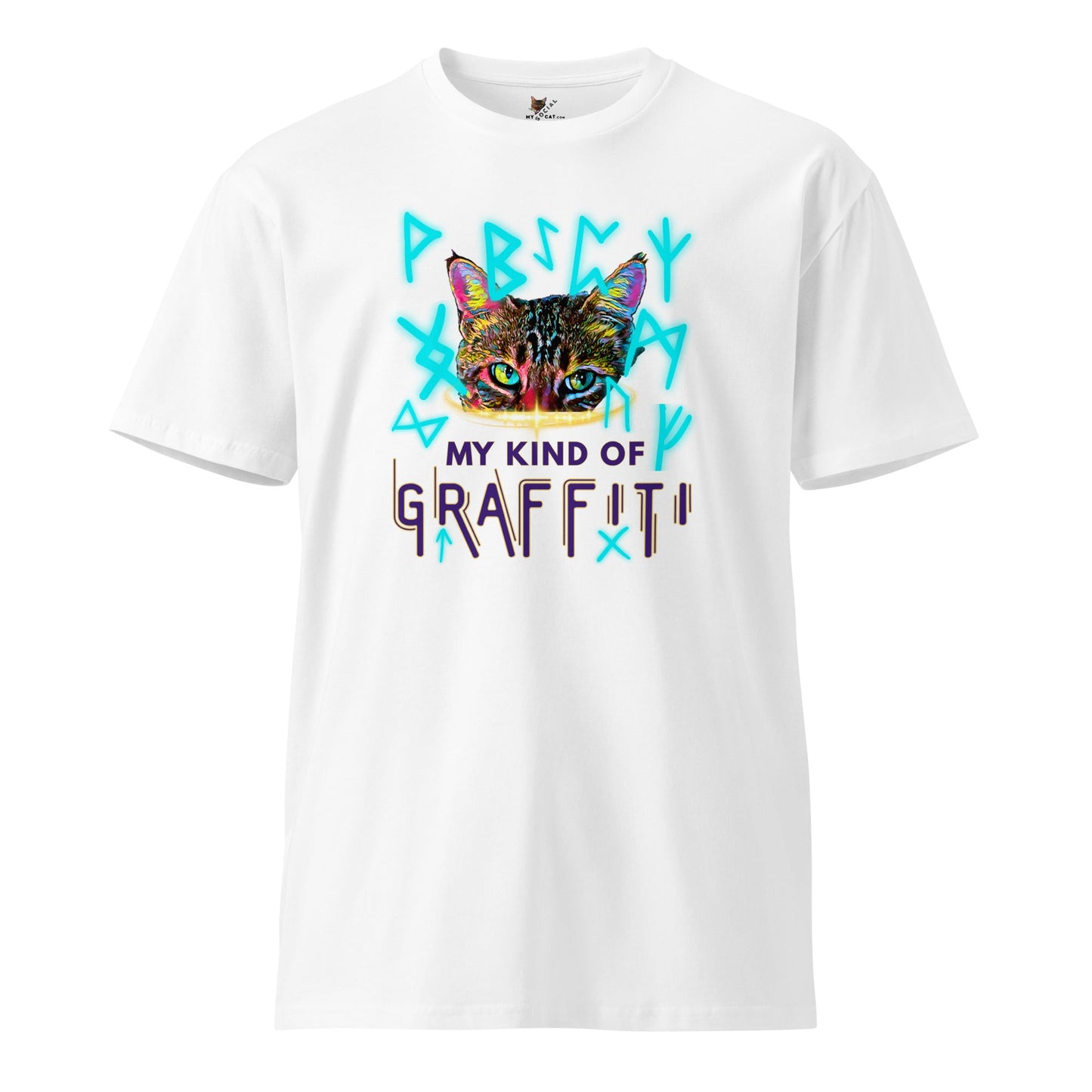 Graffiti Unisex Premium Tee - My Social Cat Bonafide Boutique LLCGraffiti Unisex Premium TeeT-shirtMy Social Cat Bonafide Boutique LLCWhiteSgraffitipremium