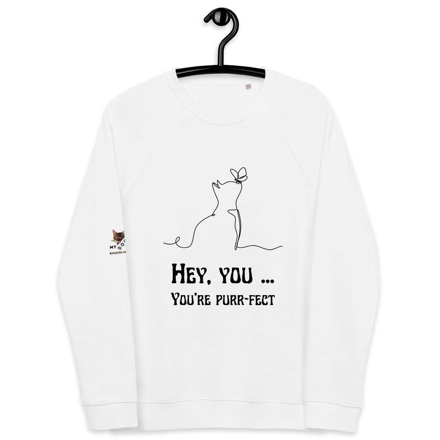 Hey You Plush Organic Sweatshirt - My Social Cat Bonafide Boutique LLCHey You Plush Organic SweatshirtSweatshirtMy Social Cat Bonafide Boutique LLCWhiteXSheysweatshirt
