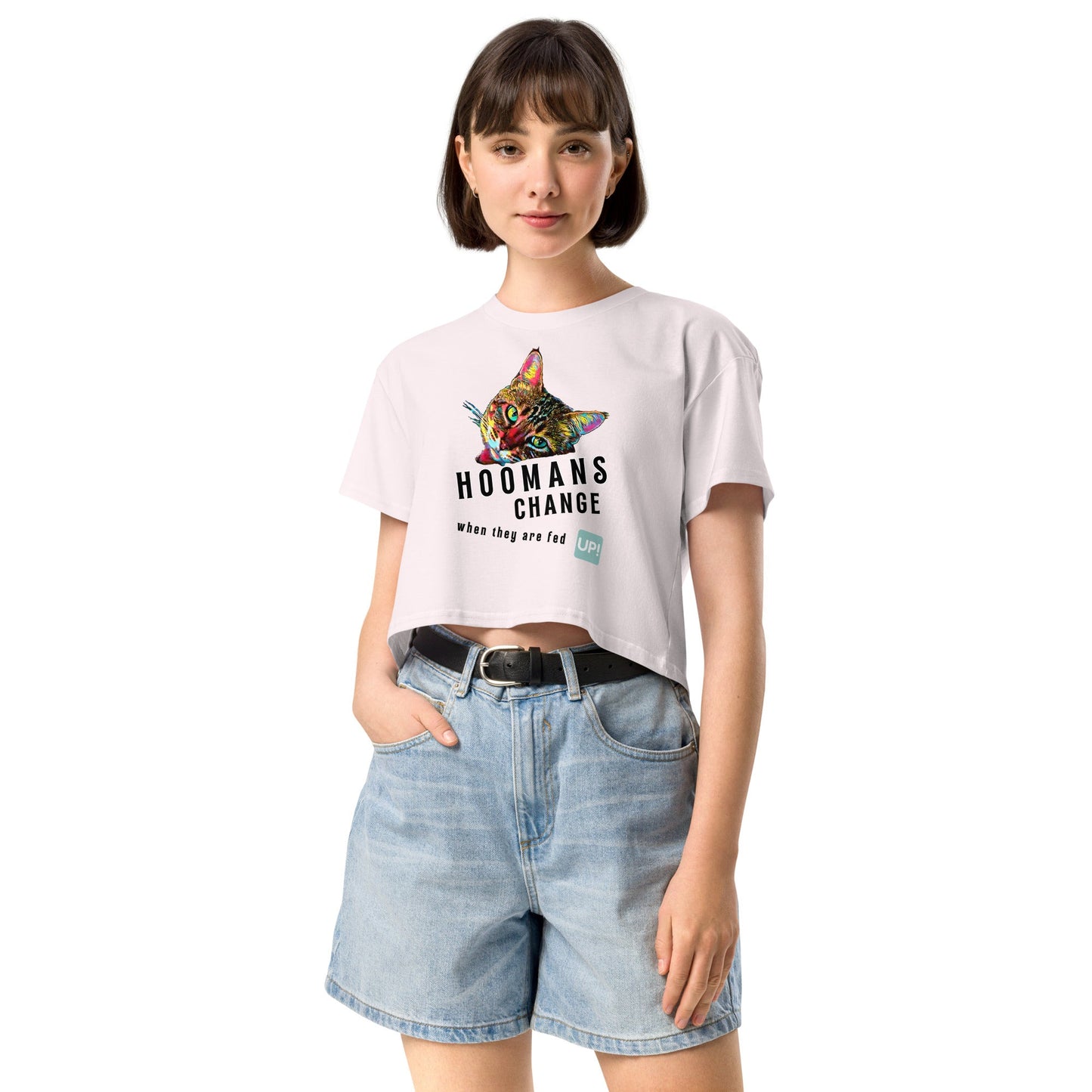 Hoomans Change Women’s Crop Top - My Social Cat Bonafide Boutique LLCHoomans Change Women’s Crop Topcrop topMy Social Cat Bonafide Boutique LLCOrchidXScatchange