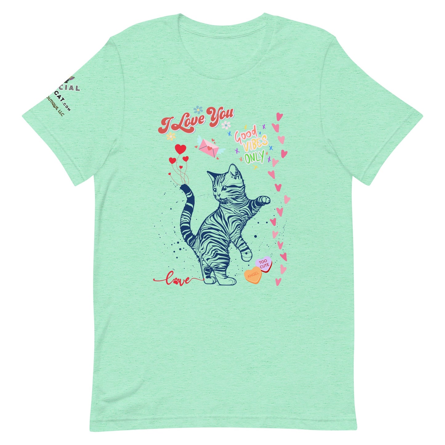 I Love You Unisex Tee - My Social Cat Bonafide Boutique LLCI Love You Unisex TeeT-shirtMy Social Cat Bonafide Boutique LLCHeather MintScatlove