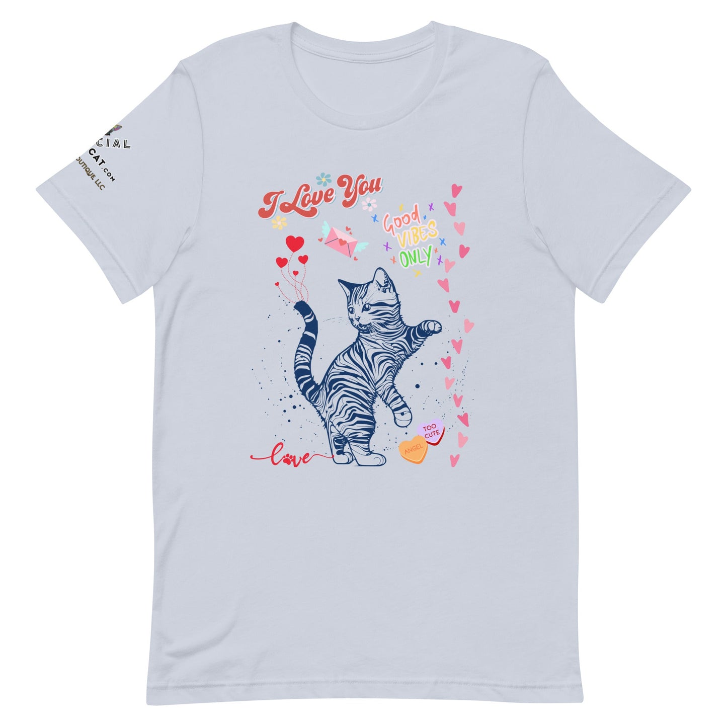 I Love You Unisex Tee - My Social Cat Bonafide Boutique LLCI Love You Unisex TeeT-shirtMy Social Cat Bonafide Boutique LLCLight BlueXScatlove
