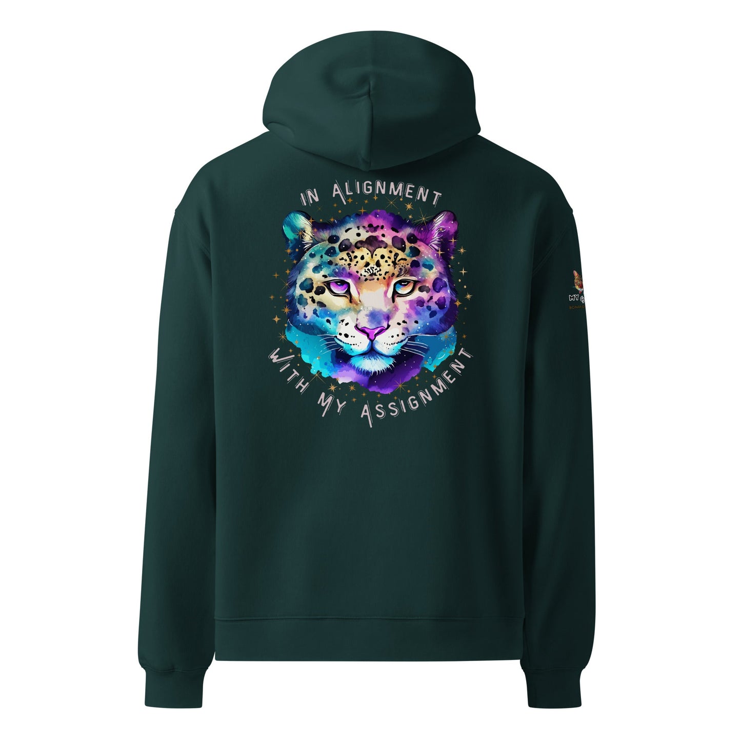 In Alignment Unisex Plush Hoodie - My Social Cat Bonafide Boutique LLCIn Alignment Unisex Plush HoodieHooded sweatshirtMy Social Cat Bonafide Boutique LLCPine GreenSalingmentassignment