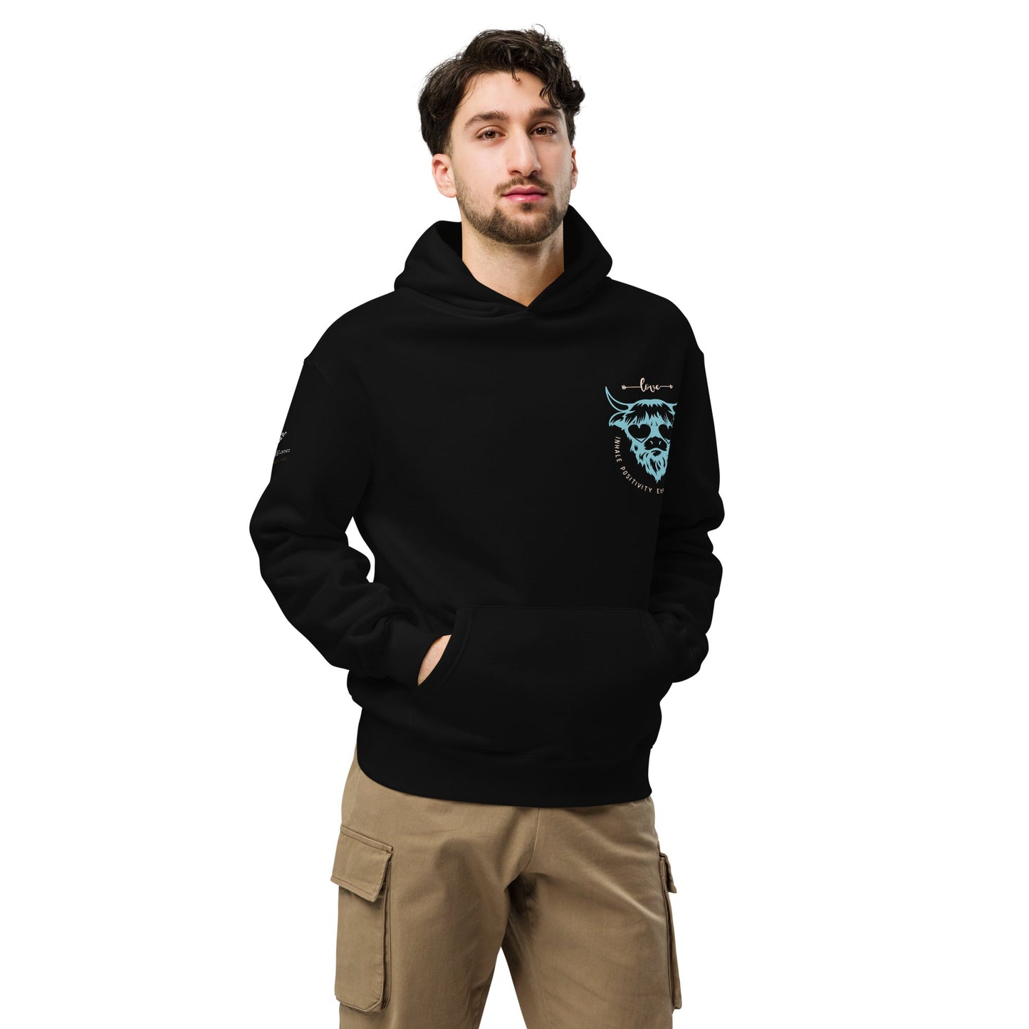 Inhale Positivity Unisex Plush Hoodie - My Social Cat Bonafide Boutique LLCInhale Positivity Unisex Plush HoodieHooded sweatshirtMy Social Cat Bonafide Boutique LLCBlackSbuffalohoodie