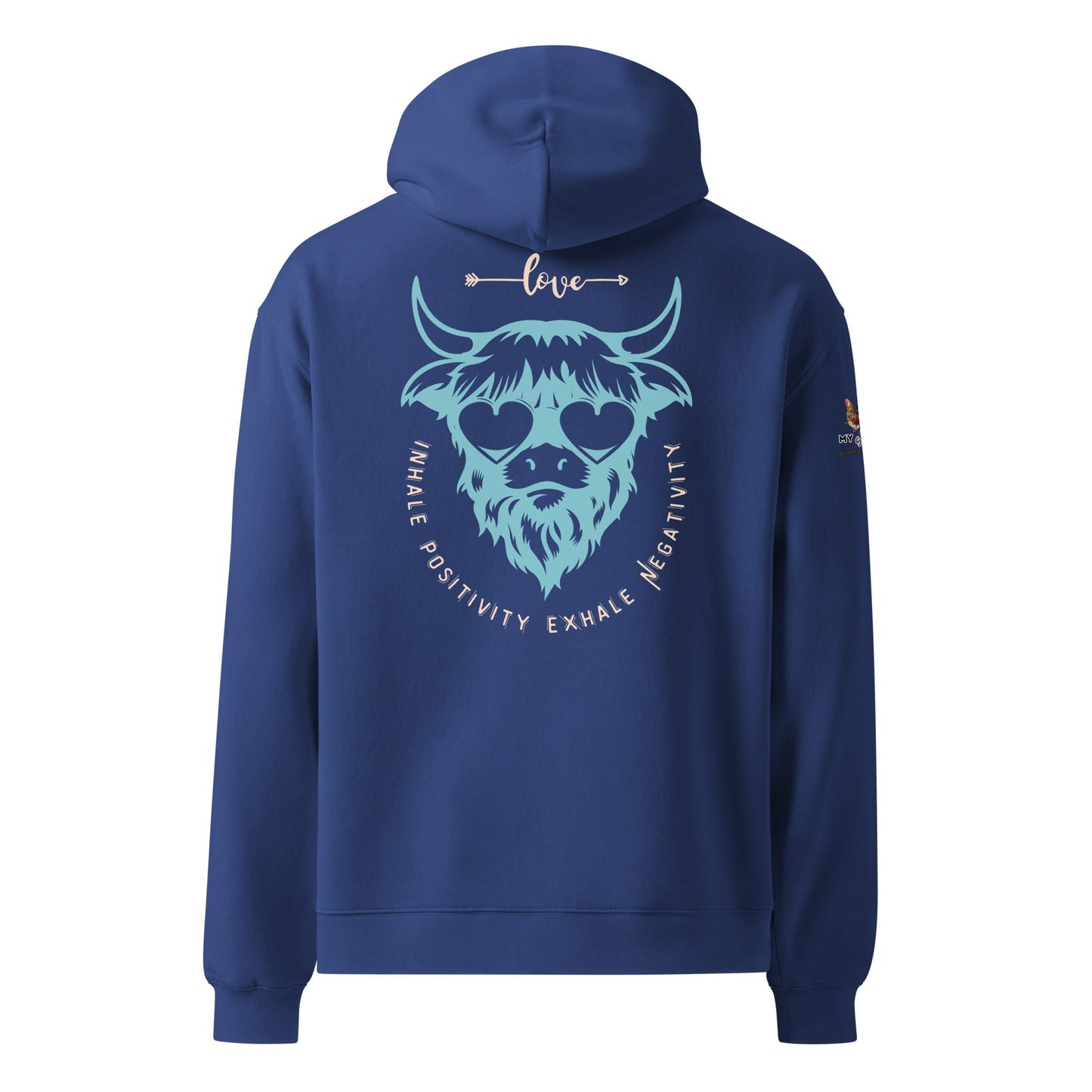 Inhale Positivity Unisex Plush Hoodie - My Social Cat Bonafide Boutique LLCInhale Positivity Unisex Plush HoodieHooded sweatshirtMy Social Cat Bonafide Boutique LLCCobaltSbuffalohoodie