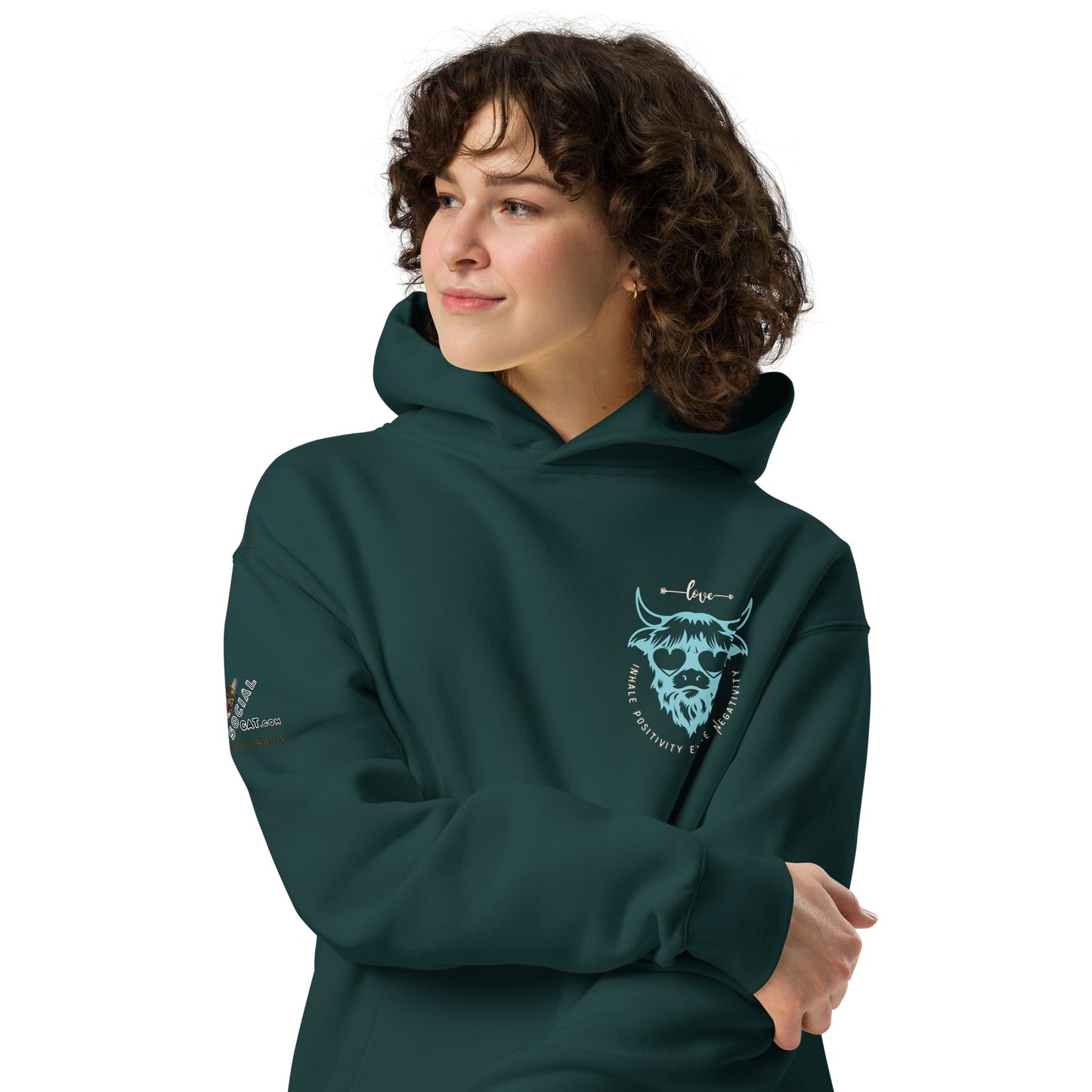 Inhale Positivity Unisex Plush Hoodie - My Social Cat Bonafide Boutique LLCInhale Positivity Unisex Plush HoodieHooded sweatshirtMy Social Cat Bonafide Boutique LLCBlackSbuffalohoodie