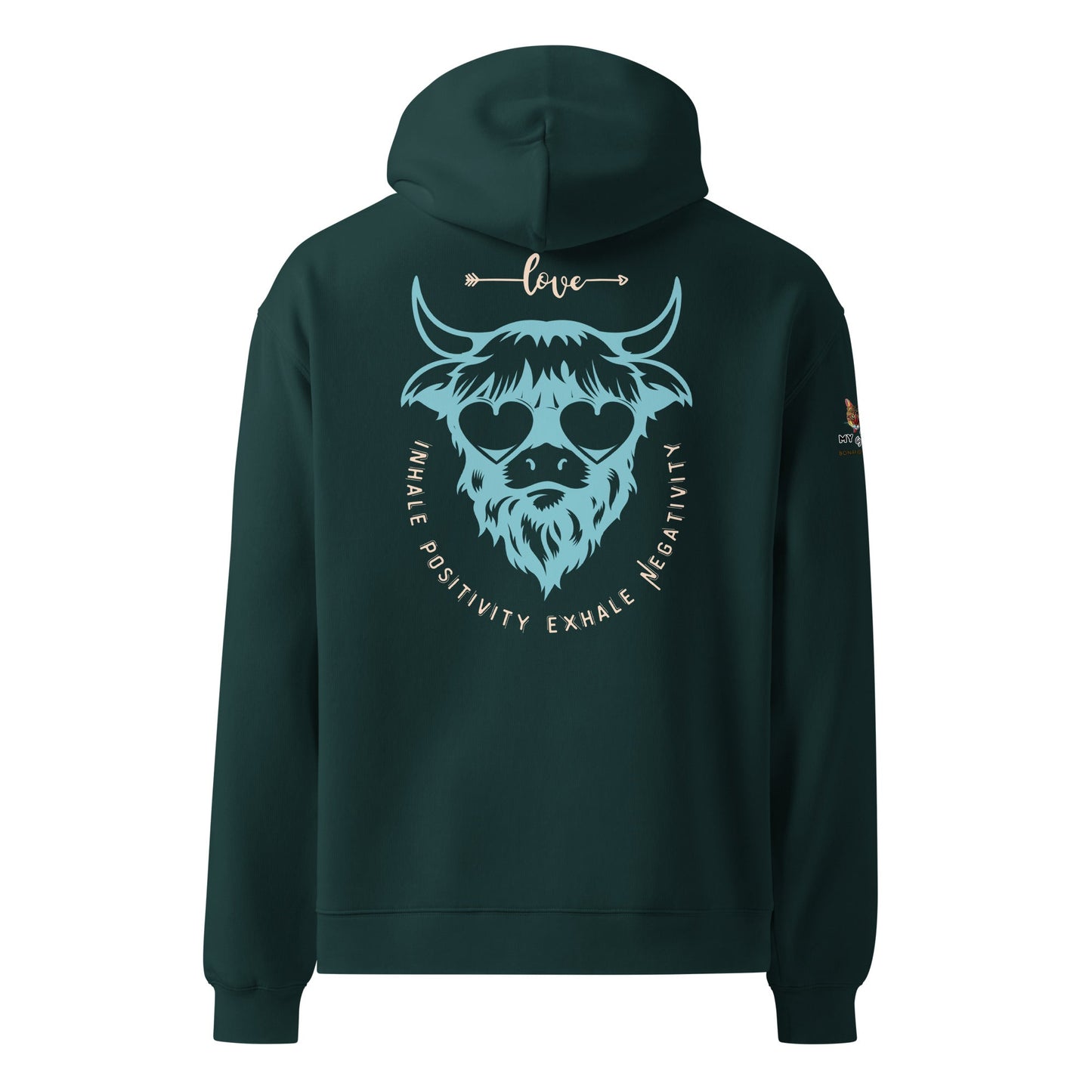 Inhale Positivity Unisex Plush Hoodie - My Social Cat Bonafide Boutique LLCInhale Positivity Unisex Plush HoodieHooded sweatshirtMy Social Cat Bonafide Boutique LLCPine GreenSbuffalohoodie