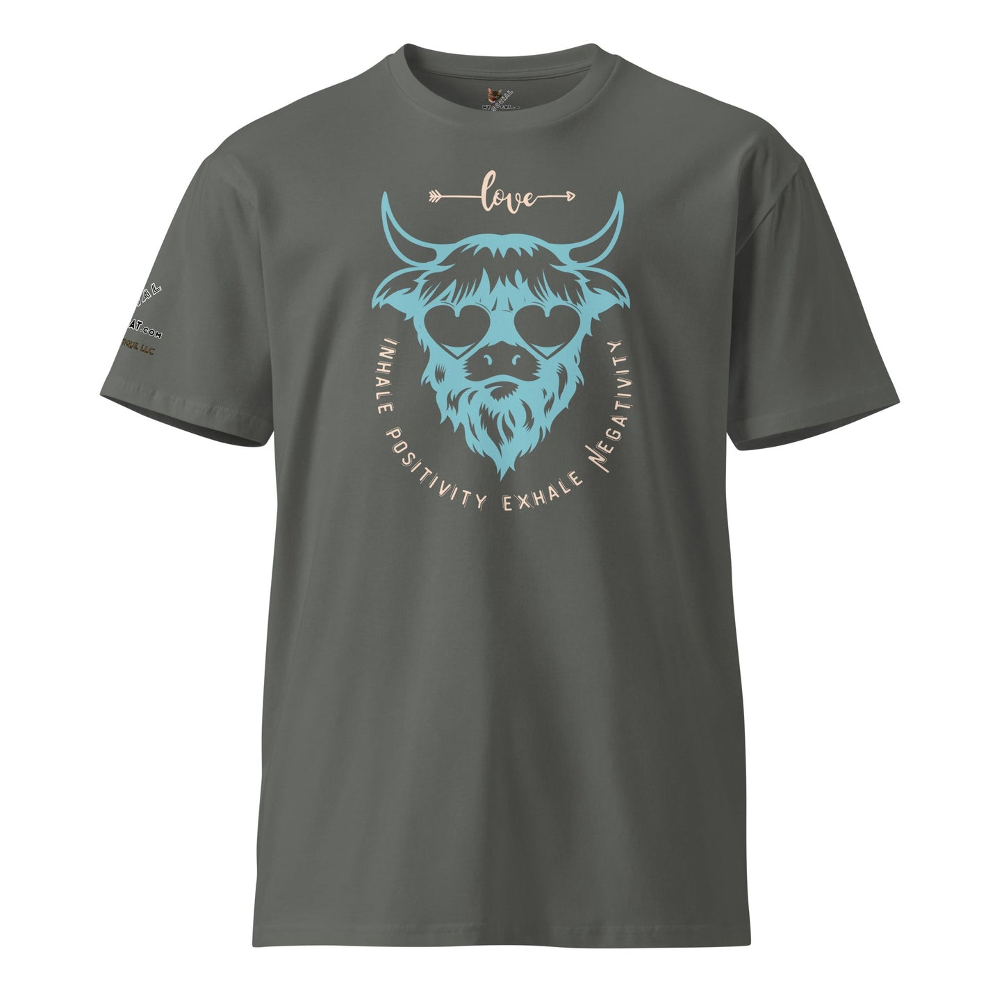 Inhale Positivity Unisex Premium Tee - My Social Cat Bonafide Boutique LLCInhale Positivity Unisex Premium TeeT-shirtMy Social Cat Bonafide Boutique LLCCharcoalSbufalloinhale