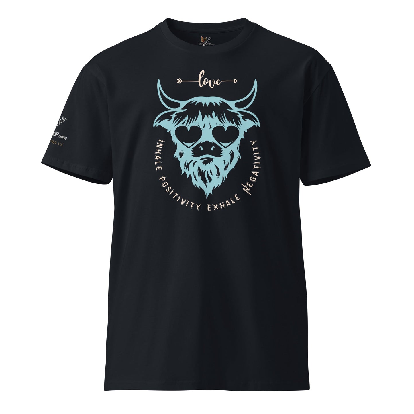 Inhale Positivity Unisex Premium Tee - My Social Cat Bonafide Boutique LLCInhale Positivity Unisex Premium TeeT-shirtMy Social Cat Bonafide Boutique LLCNavySbufalloinhale