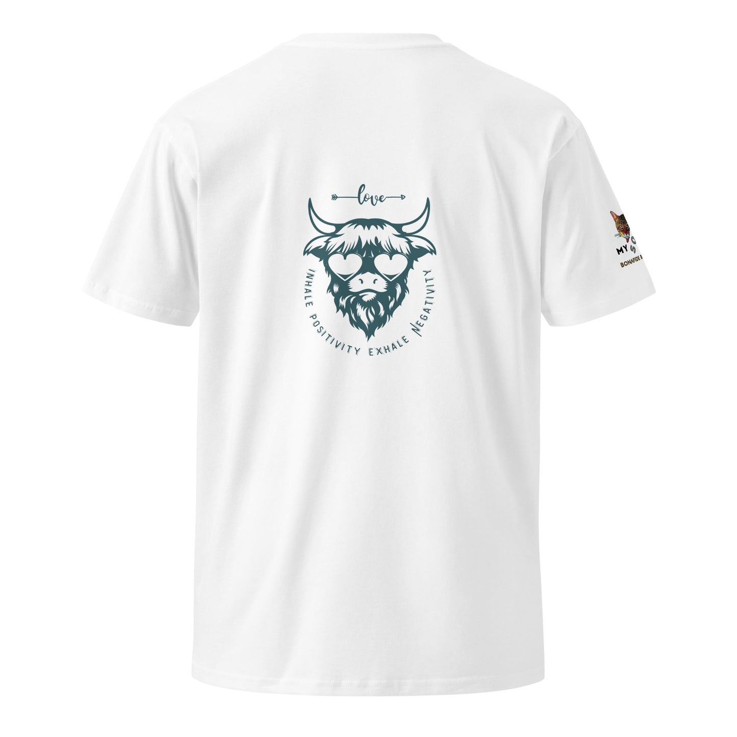 Inhale Positivity Unisex Premium Tee - My Social Cat Bonafide Boutique LLCInhale Positivity Unisex Premium TeeT-shirtMy Social Cat Bonafide Boutique LLCWhiteSbufalloinhale