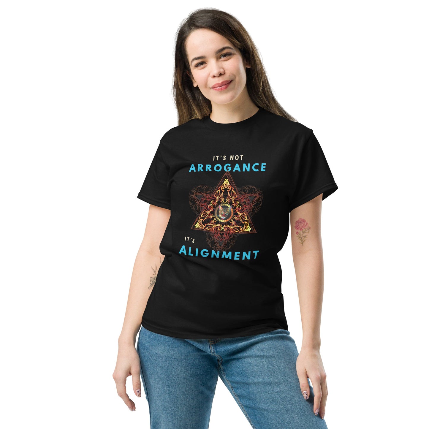 It's Not Arrogance It's Alignment Unisex Classic Tee - My Social Cat Bonafide Boutique LLCIt's Not Arrogance It's Alignment Unisex Classic TeeT-shirtMy Social Cat Bonafide Boutique LLCBlackMalignmentarrogance