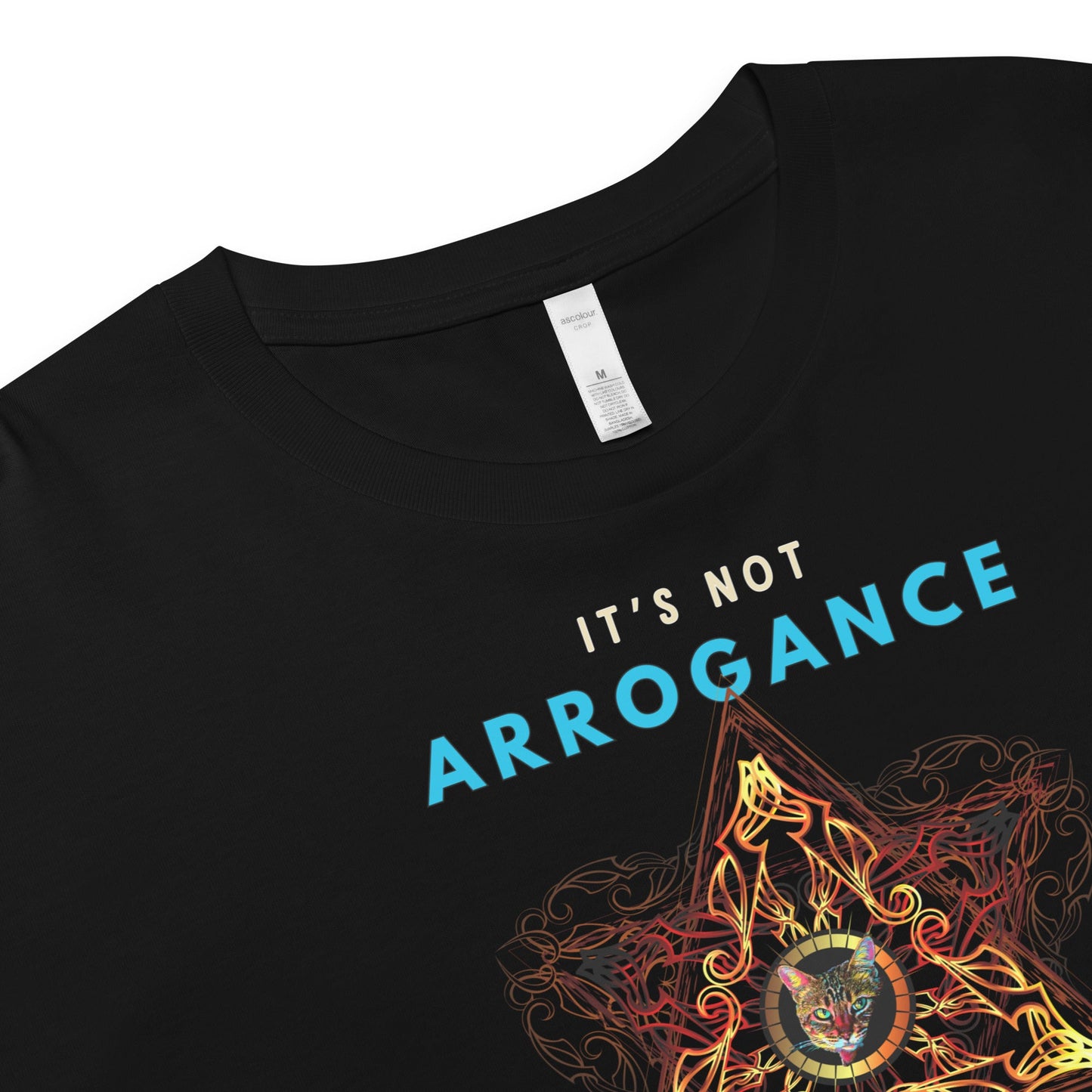 It's Not Arrogance It's Alignment Women’s Crop Top - My Social Cat Bonafide Boutique LLCIt's Not Arrogance It's Alignment Women’s Crop TopT-shirtMy Social Cat Bonafide Boutique LLCBlackSalignmentarrogance