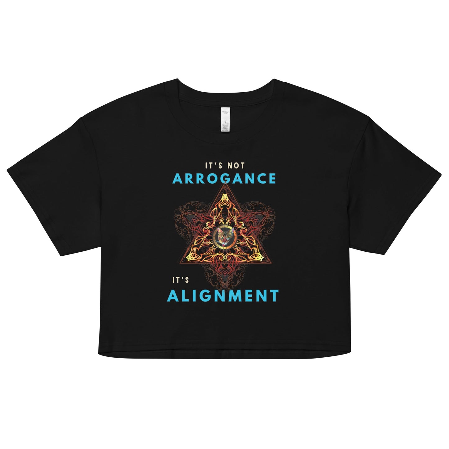 It's Not Arrogance It's Alignment Women’s Crop Top - My Social Cat Bonafide Boutique LLCIt's Not Arrogance It's Alignment Women’s Crop TopT-shirtMy Social Cat Bonafide Boutique LLCBlackSalignmentarrogance