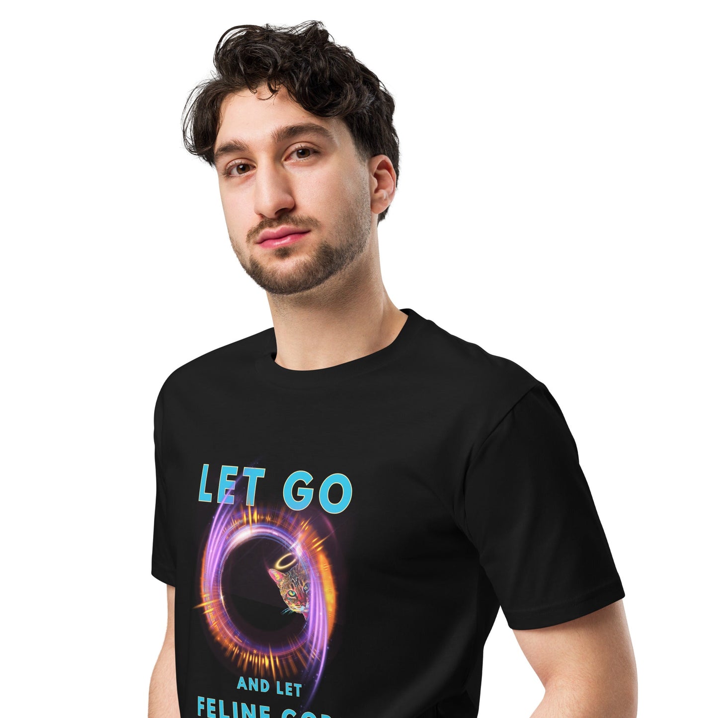 Let Go and Let Feline Gods Unisex Premium Tee - My Social Cat Bonafide Boutique LLCLet Go and Let Feline Gods Unisex Premium TeeT-shirtMy Social Cat Bonafide Boutique LLCSfelinego