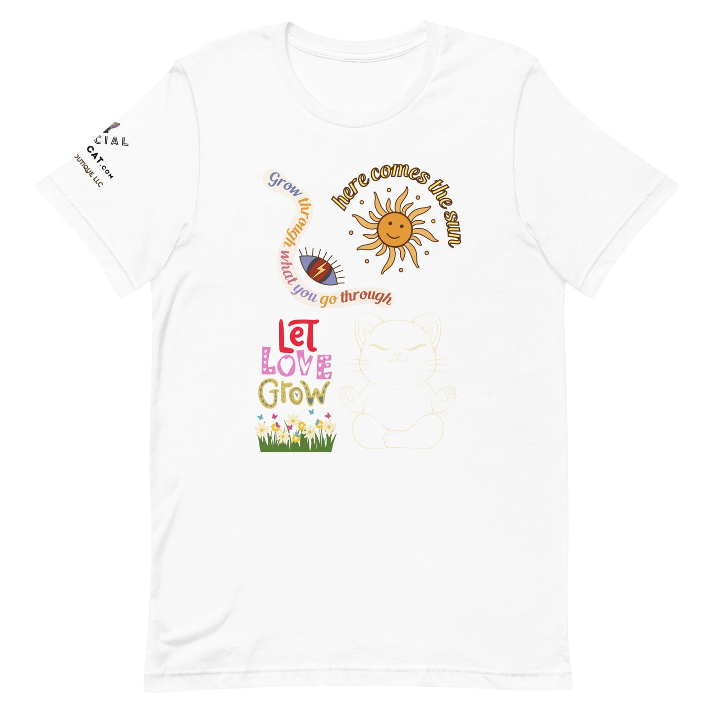Let Love Grow Unisex Tee - My Social Cat Bonafide Boutique LLCLet Love Grow Unisex TeeT-shirtMy Social Cat Bonafide Boutique LLCWhiteXScatscotton