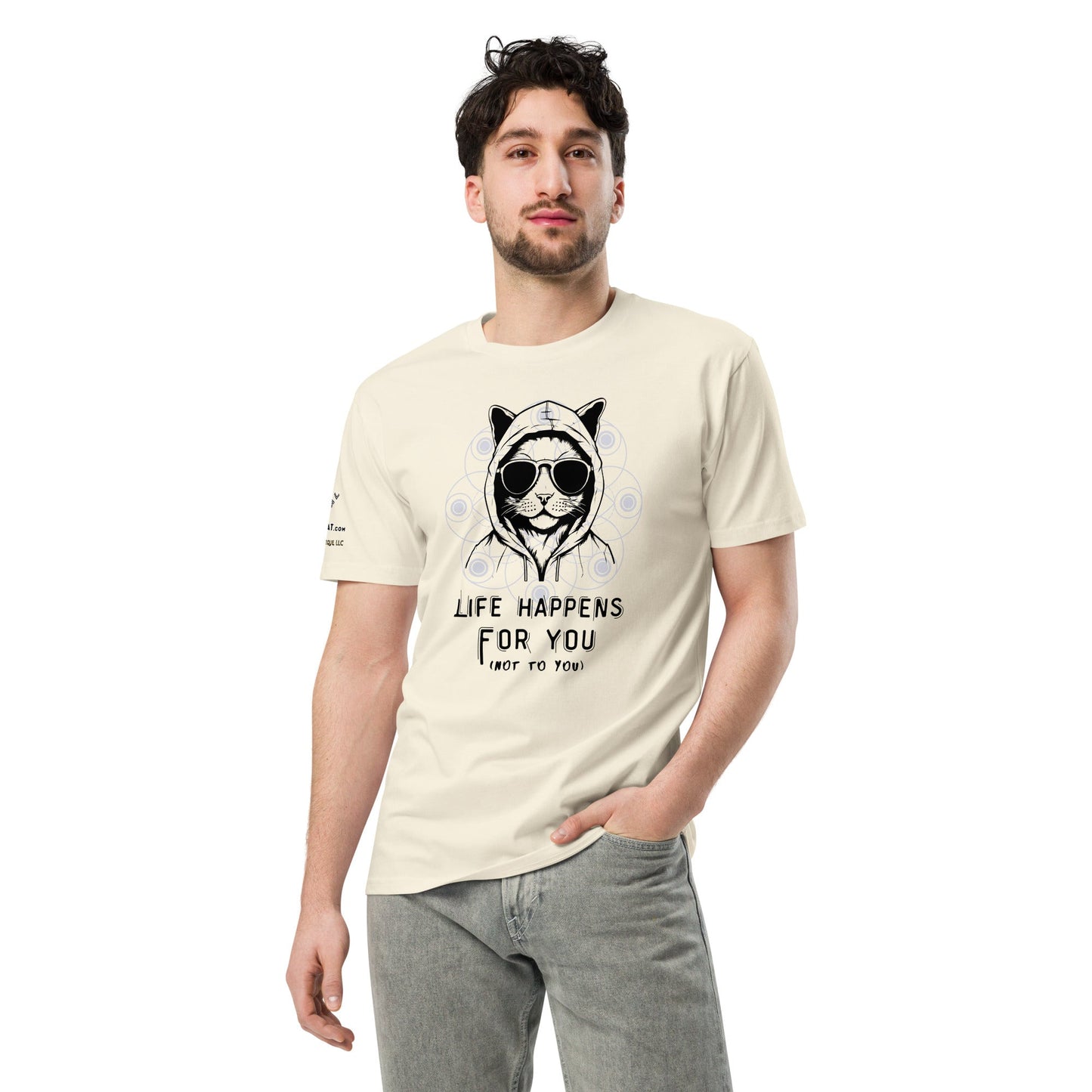 Life Happens For You Unisex Premium Tee - My Social Cat Bonafide Boutique LLCLife Happens For You Unisex Premium TeeT-shirtMy Social Cat Bonafide Boutique LLCNaturalScatfor