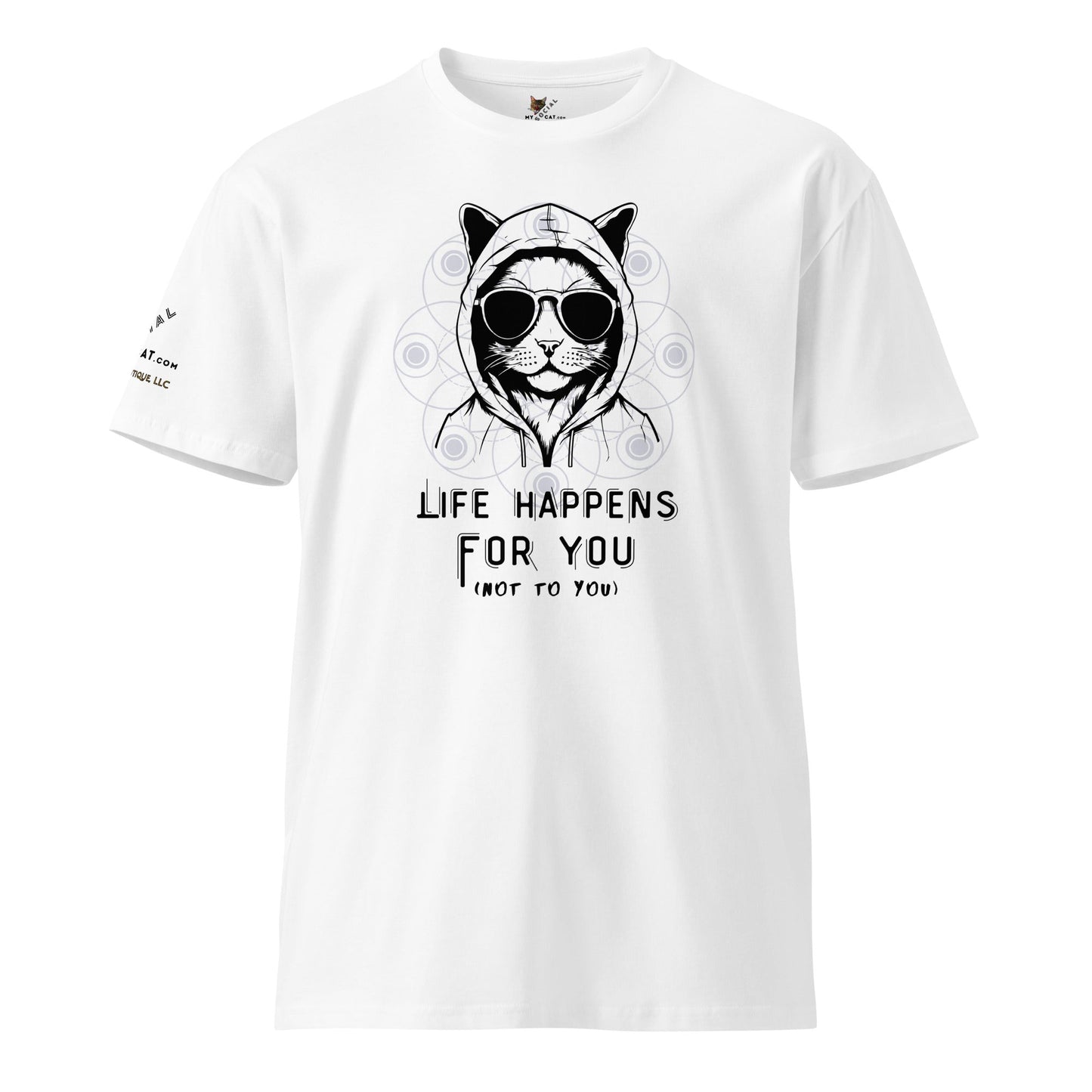 Life Happens For You Unisex Premium Tee - My Social Cat Bonafide Boutique LLCLife Happens For You Unisex Premium TeeT-shirtMy Social Cat Bonafide Boutique LLCWhiteScatfor