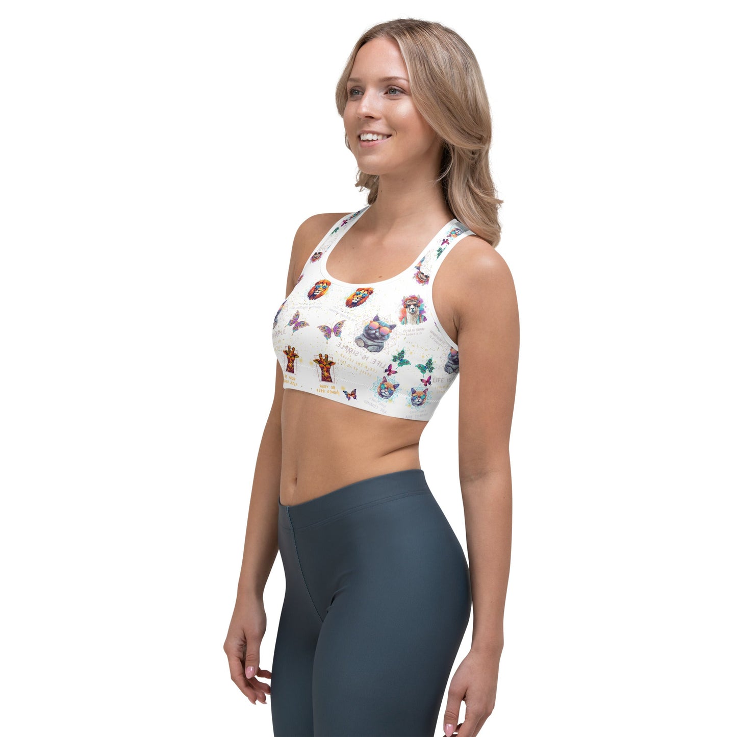 Life is Simple All Over Print Sports Bra - My Social Cat Bonafide Boutique LLCLife is Simple All Over Print Sports BraSports BraMy Social Cat Bonafide Boutique LLCBlackXSbracat