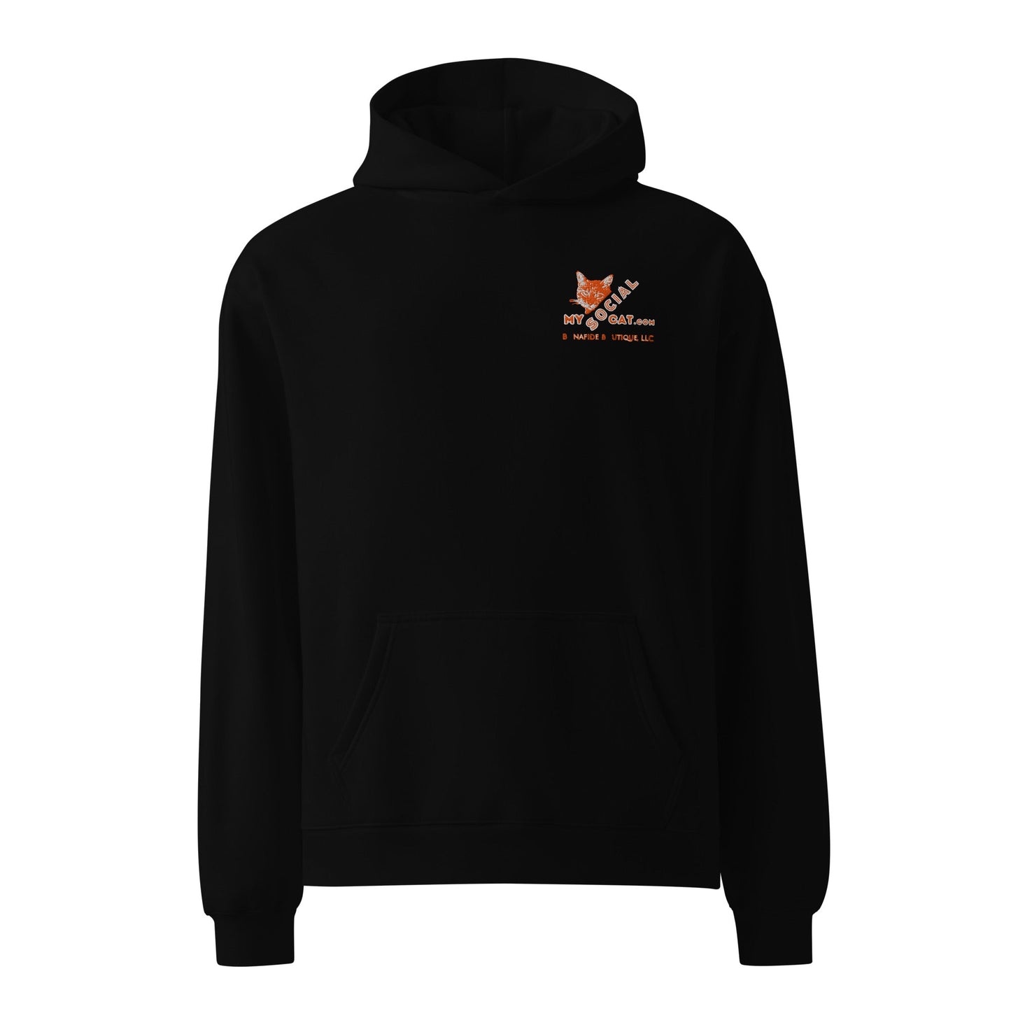 Logo Embroidery Oversized Plush Hoodie - My Social Cat Bonafide Boutique LLCLogo Embroidery Oversized Plush HoodieHooded sweatshirtMy Social Cat Bonafide Boutique LLCBlackSembroideryhoodie
