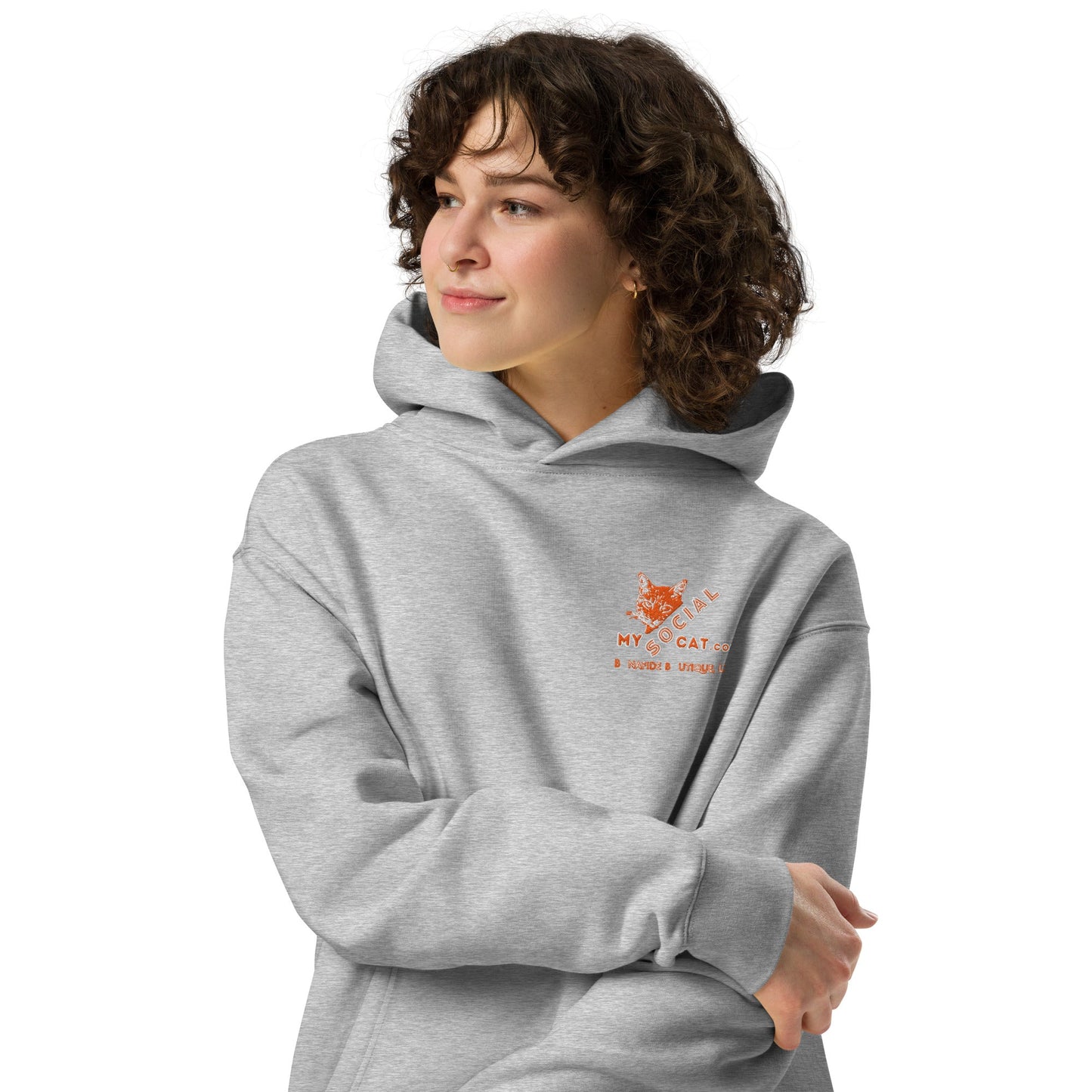 Logo Embroidery Oversized Plush Hoodie - My Social Cat Bonafide Boutique LLCLogo Embroidery Oversized Plush HoodieHooded sweatshirtMy Social Cat Bonafide Boutique LLCAthletic HeatherSembroideryhoodie