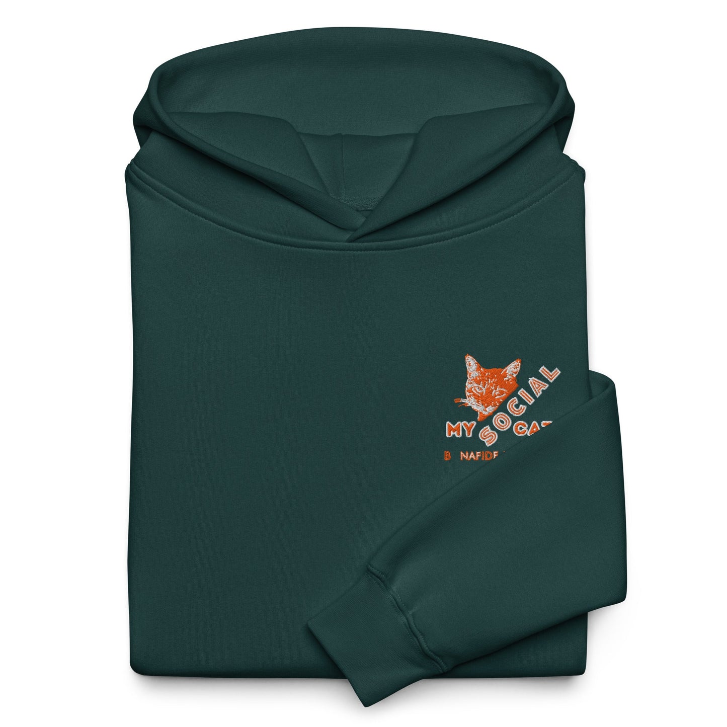 Logo Embroidery Oversized Plush Hoodie - My Social Cat Bonafide Boutique LLCLogo Embroidery Oversized Plush HoodieHooded sweatshirtMy Social Cat Bonafide Boutique LLCPine GreenSembroideryhoodie