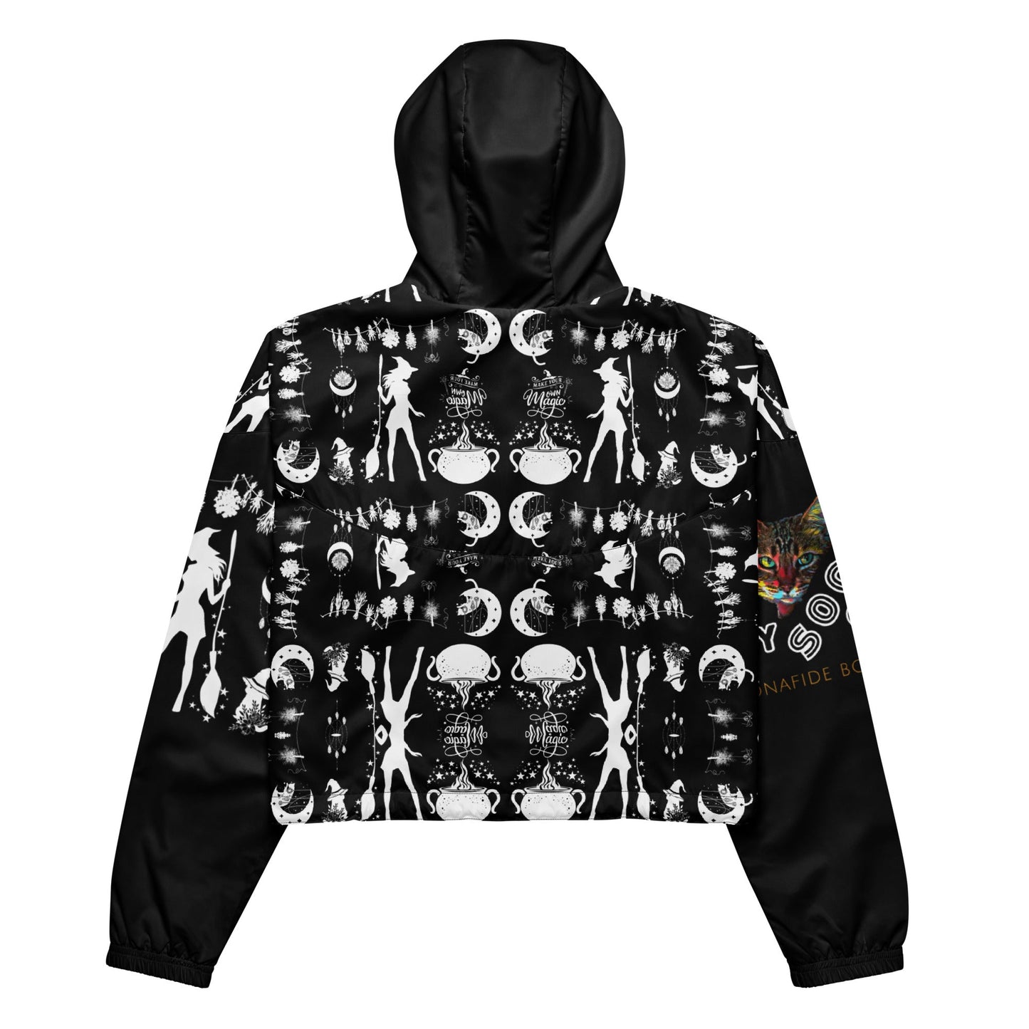 Make Your Own Magic Women’s Cropped Windbreaker (black) - My Social Cat Bonafide Boutique LLCMake Your Own Magic Women’s Cropped Windbreaker (black)WindbreakerMy Social Cat Bonafide Boutique LLCXSallblack