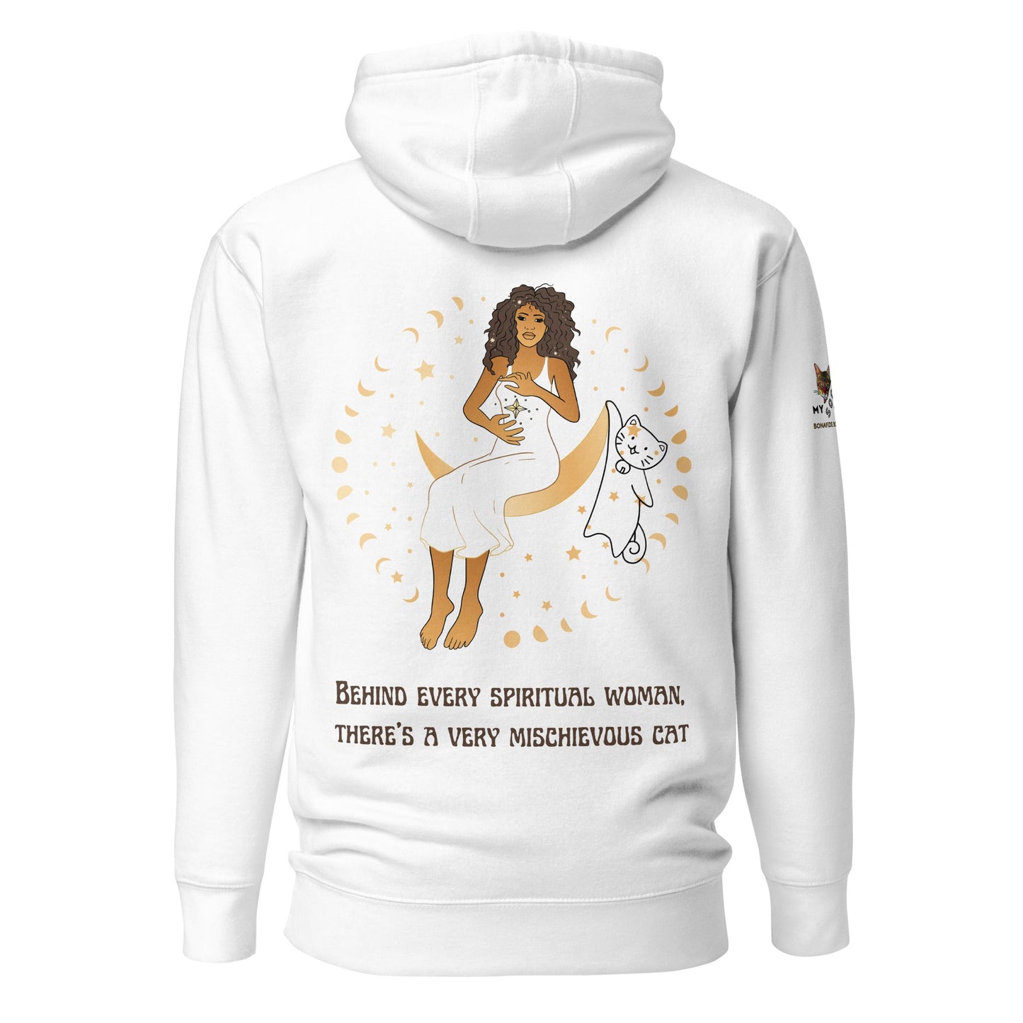 Mischievous Cat Unisex Hoodie - My Social Cat Bonafide Boutique LLCMischievous Cat Unisex HoodieHooded sweatshirtMy Social Cat Bonafide Boutique LLCWhiteScathoodie