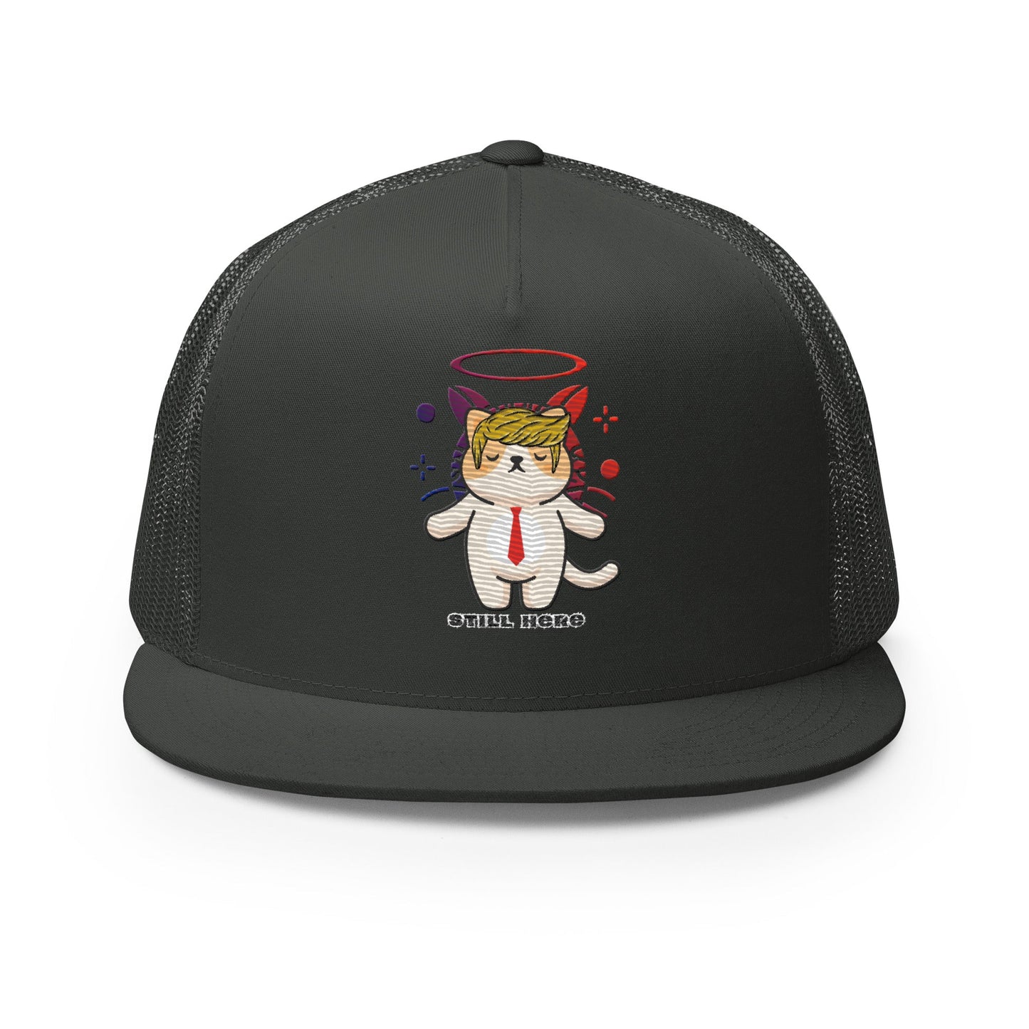 New!! Still Here Embroidered Trucker Cap - My Social Cat Bonafide Boutique LLCNew!! Still Here Embroidered Trucker CapHatMy Social Cat Bonafide Boutique LLCCharcoalcaphat