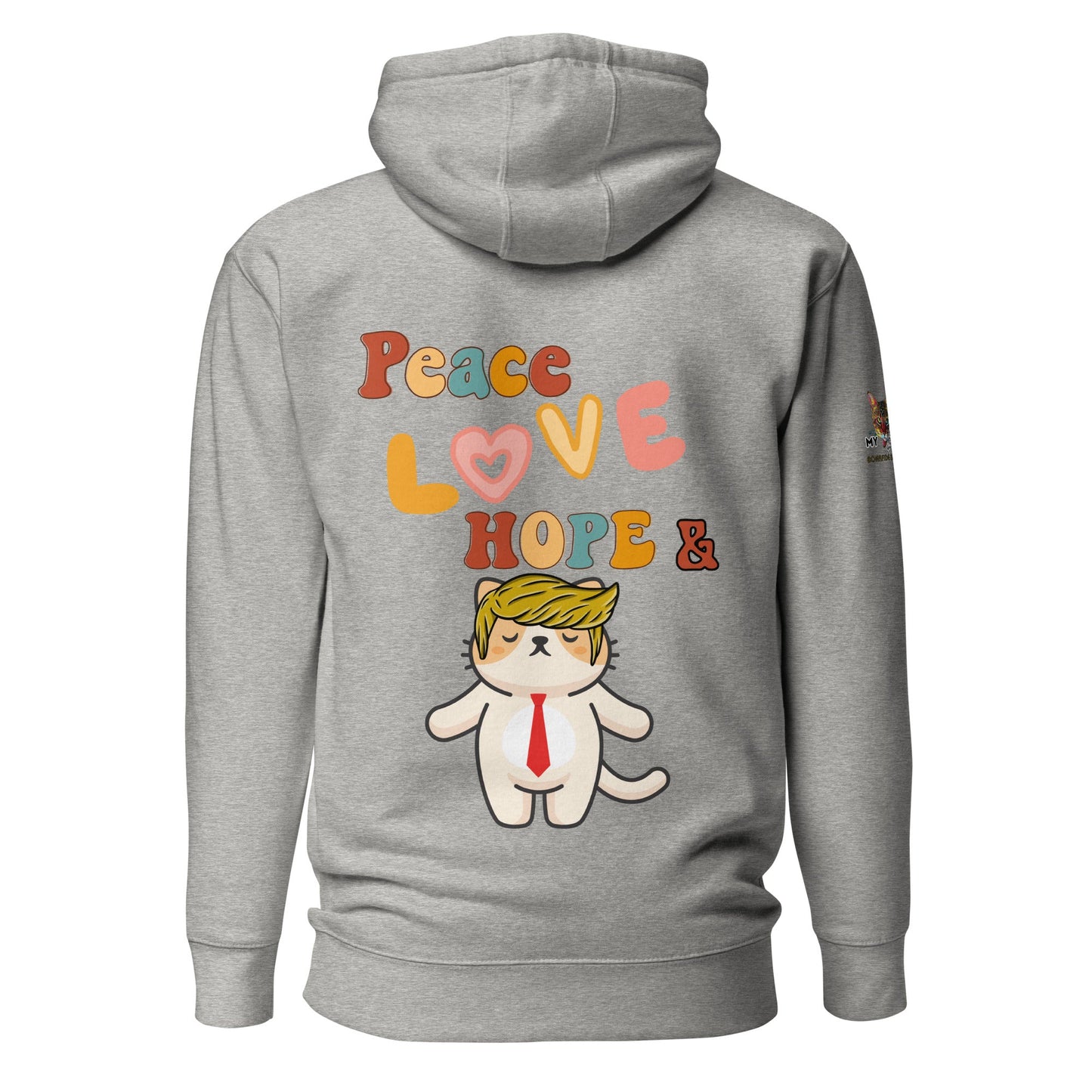 Peace Love Hope Unisex Hoodie - My Social Cat Bonafide Boutique LLCPeace Love Hope Unisex HoodieHooded sweatshirtMy Social Cat Bonafide Boutique LLCCarbon GreyShoodiehope