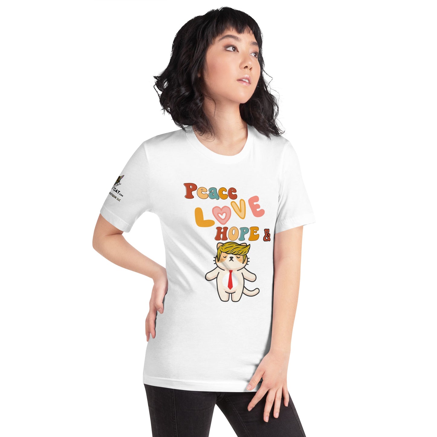 Peace Love Hope Unisex Tee - My Social Cat Bonafide Boutique LLCPeace Love Hope Unisex TeeT - shirtMy Social Cat Bonafide Boutique LLCBlackXShopelove