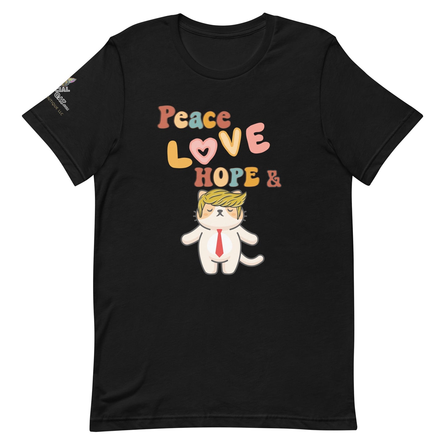 Peace Love Hope Unisex Tee - My Social Cat Bonafide Boutique LLCPeace Love Hope Unisex TeeT - shirtMy Social Cat Bonafide Boutique LLCBlackXShopelove
