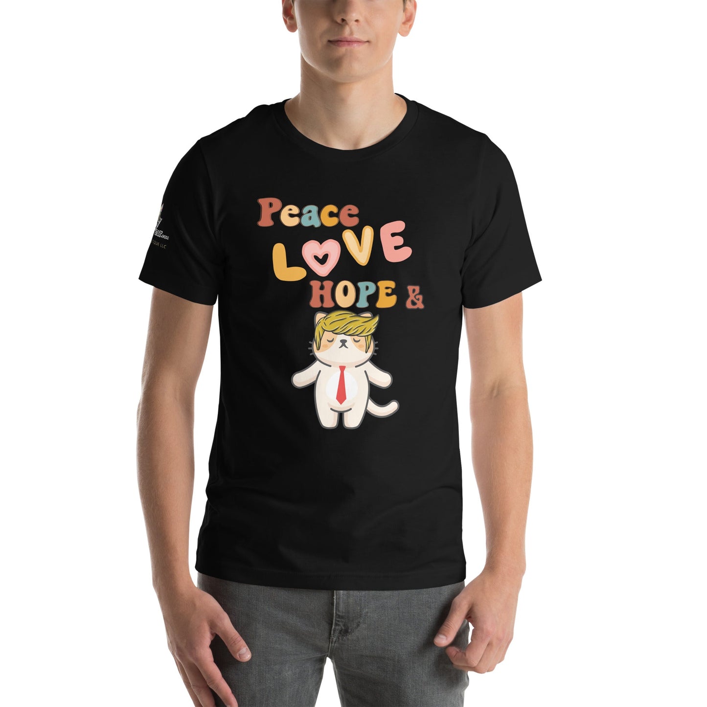Peace Love Hope Unisex Tee - My Social Cat Bonafide Boutique LLCPeace Love Hope Unisex TeeT - shirtMy Social Cat Bonafide Boutique LLCBlackXShopelove