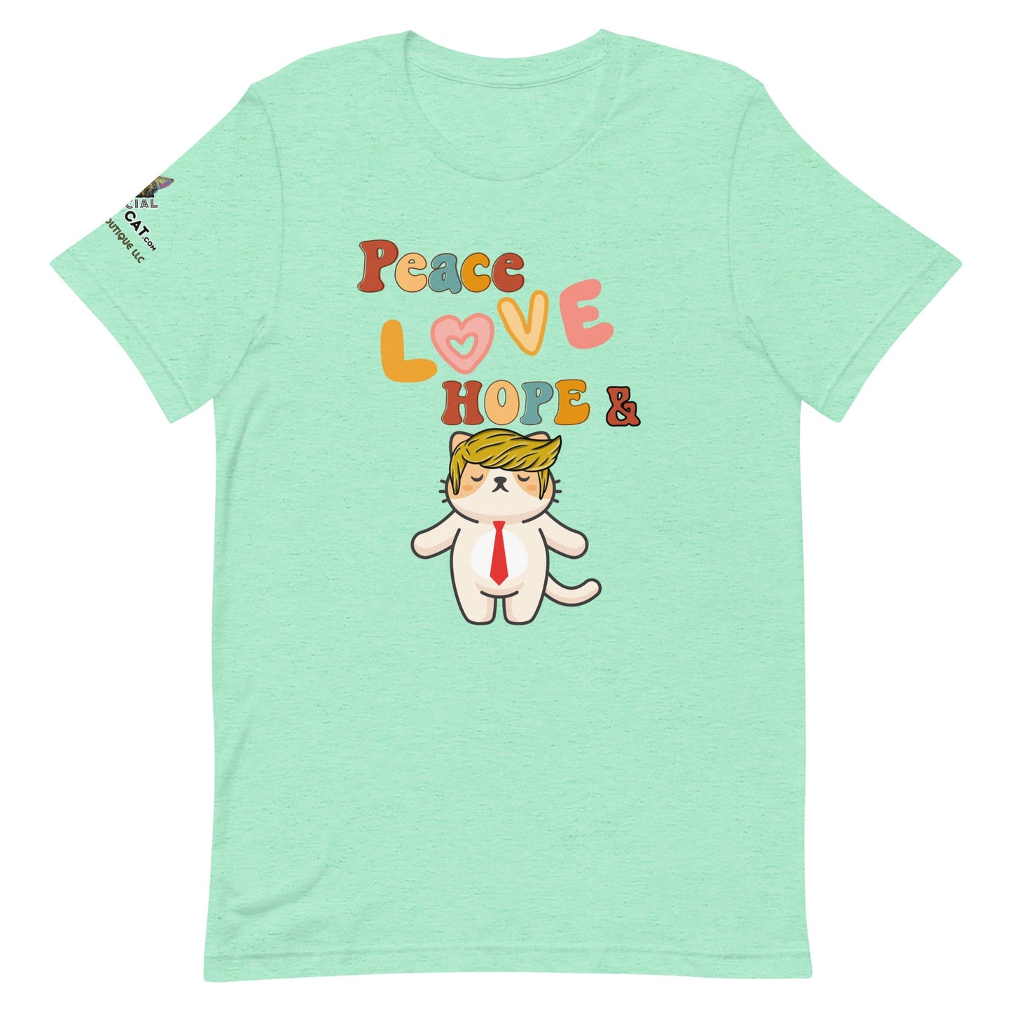 Peace Love Hope Unisex Tee - My Social Cat Bonafide Boutique LLCPeace Love Hope Unisex TeeT - shirtMy Social Cat Bonafide Boutique LLCHeather MintShopelove