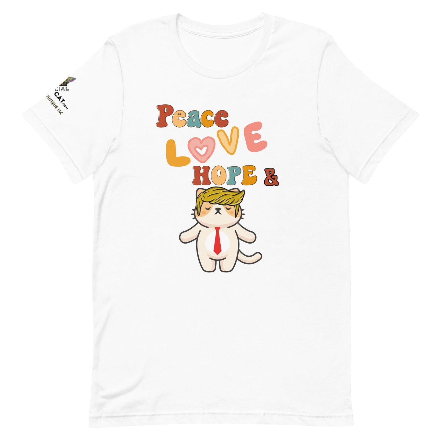 Peace Love Hope Unisex Tee - My Social Cat Bonafide Boutique LLCPeace Love Hope Unisex TeeT - shirtMy Social Cat Bonafide Boutique LLCWhiteXShopelove
