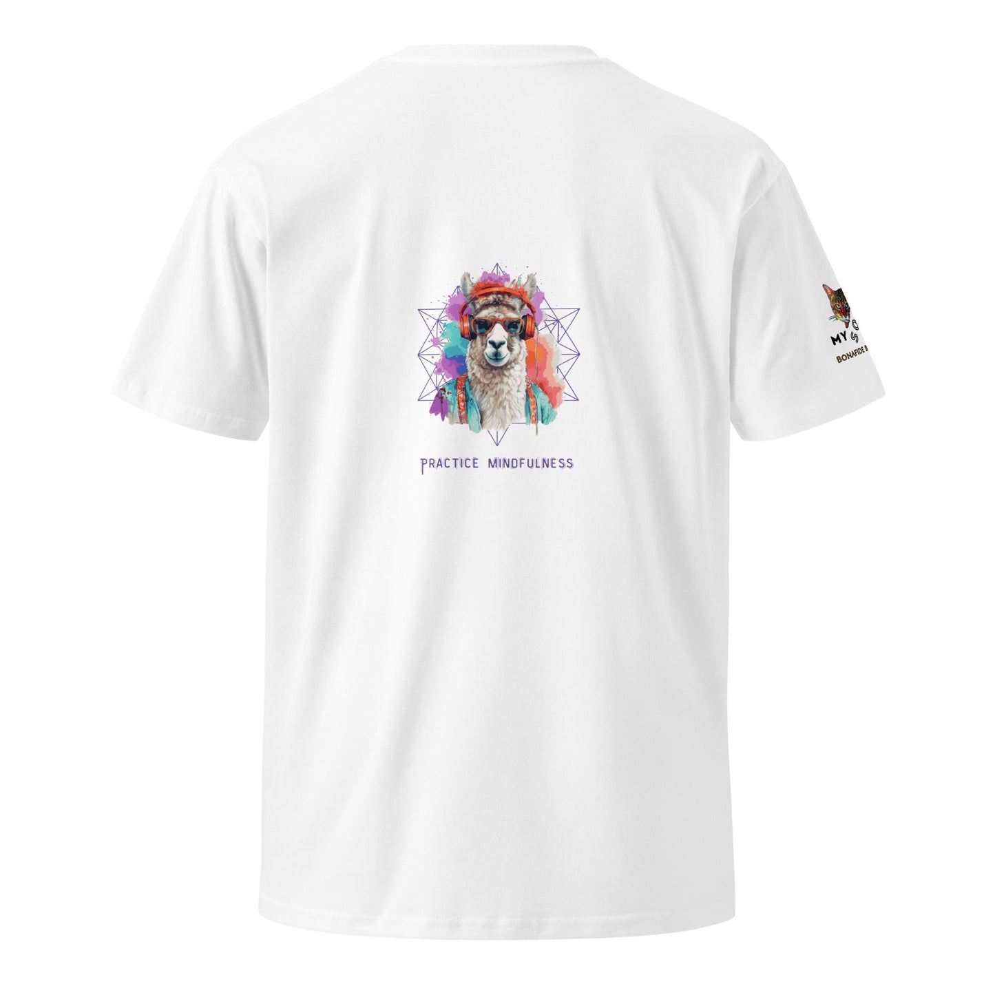 Practice Mindfulness Unisex Combed Cotton Premium Tee - My Social Cat Bonafide Boutique LLC