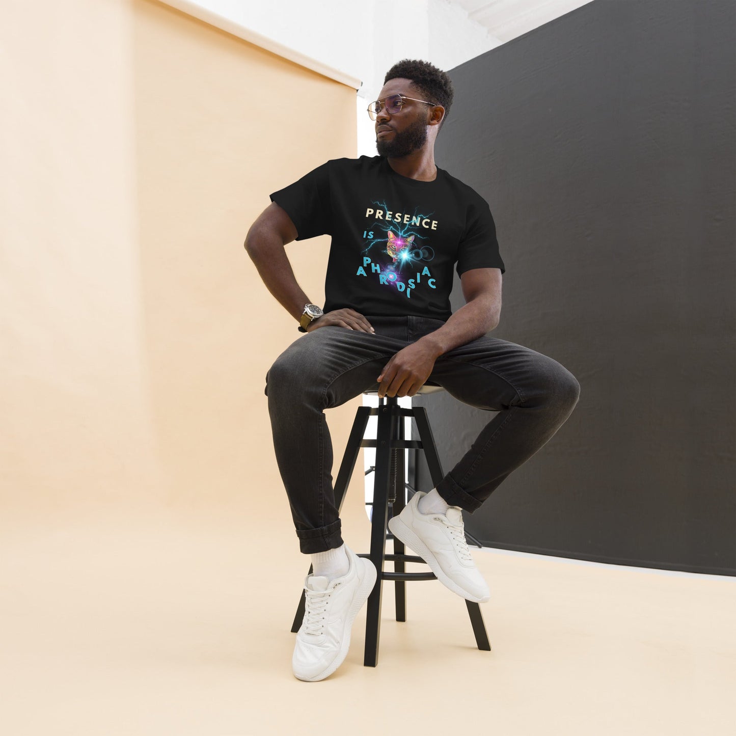 Presence is Aphrodisiac Unisex Classic Tee - My Social Cat Bonafide Boutique LLCPresence is Aphrodisiac Unisex Classic TeeT-shirtMy Social Cat Bonafide Boutique LLCSaphrodisiacclassic