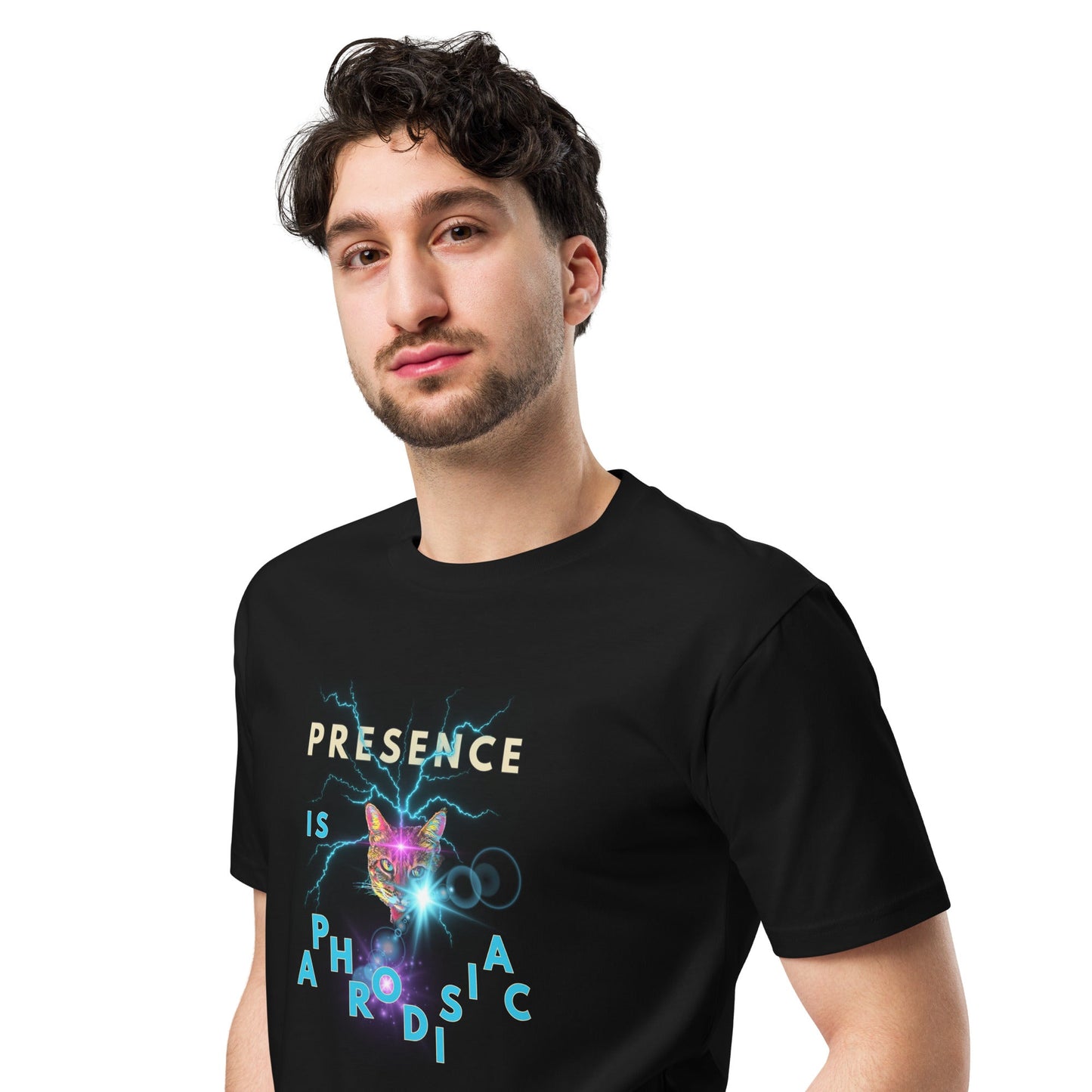 Presence is Aphrodisiac Unisex Premium Tee - My Social Cat Bonafide Boutique LLCPresence is Aphrodisiac Unisex Premium TeeT-shirtMy Social Cat Bonafide Boutique LLCSaphrodisiacpremium