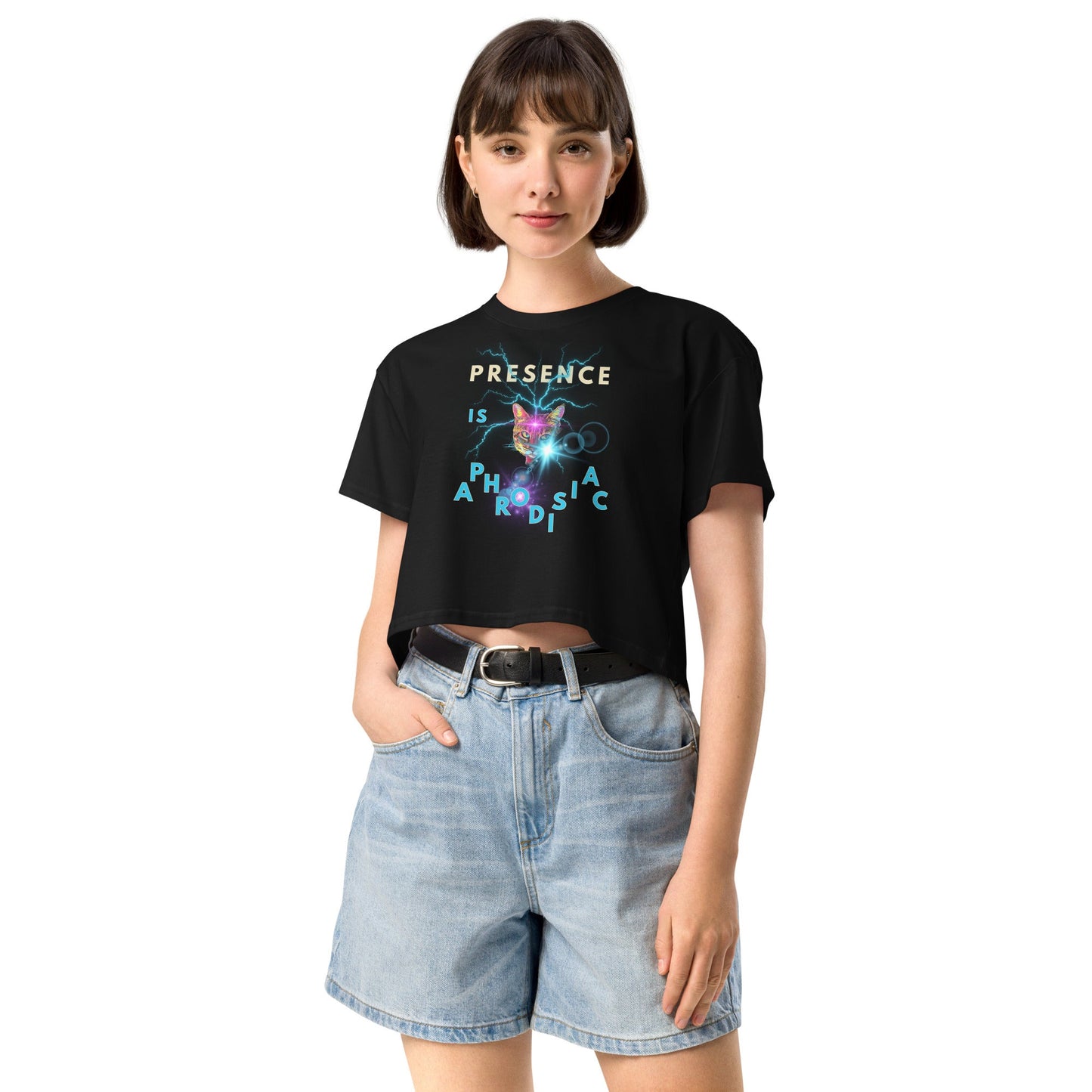 Presence is Aphrodisiac Women’s Crop Top - My Social Cat Bonafide Boutique LLCPresence is Aphrodisiac Women’s Crop Topcrop topMy Social Cat Bonafide Boutique LLCXSaphrodisiaccrop