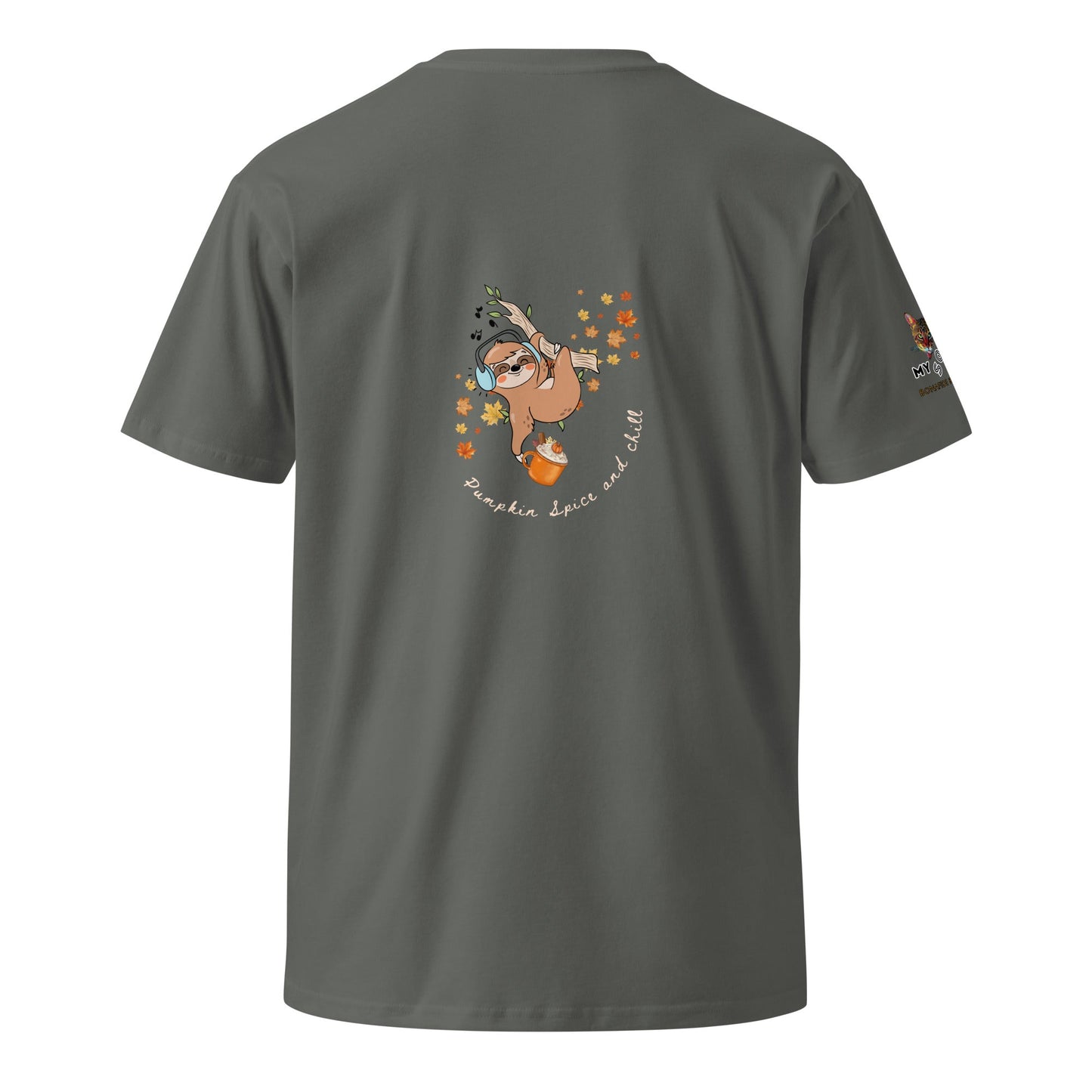 Pumpkin Spice and Chill Unisex Premium Tee - My Social Cat Bonafide Boutique LLCPumpkin Spice and Chill Unisex Premium TeeT-shirtMy Social Cat Bonafide Boutique LLCCharcoalSchillpremium