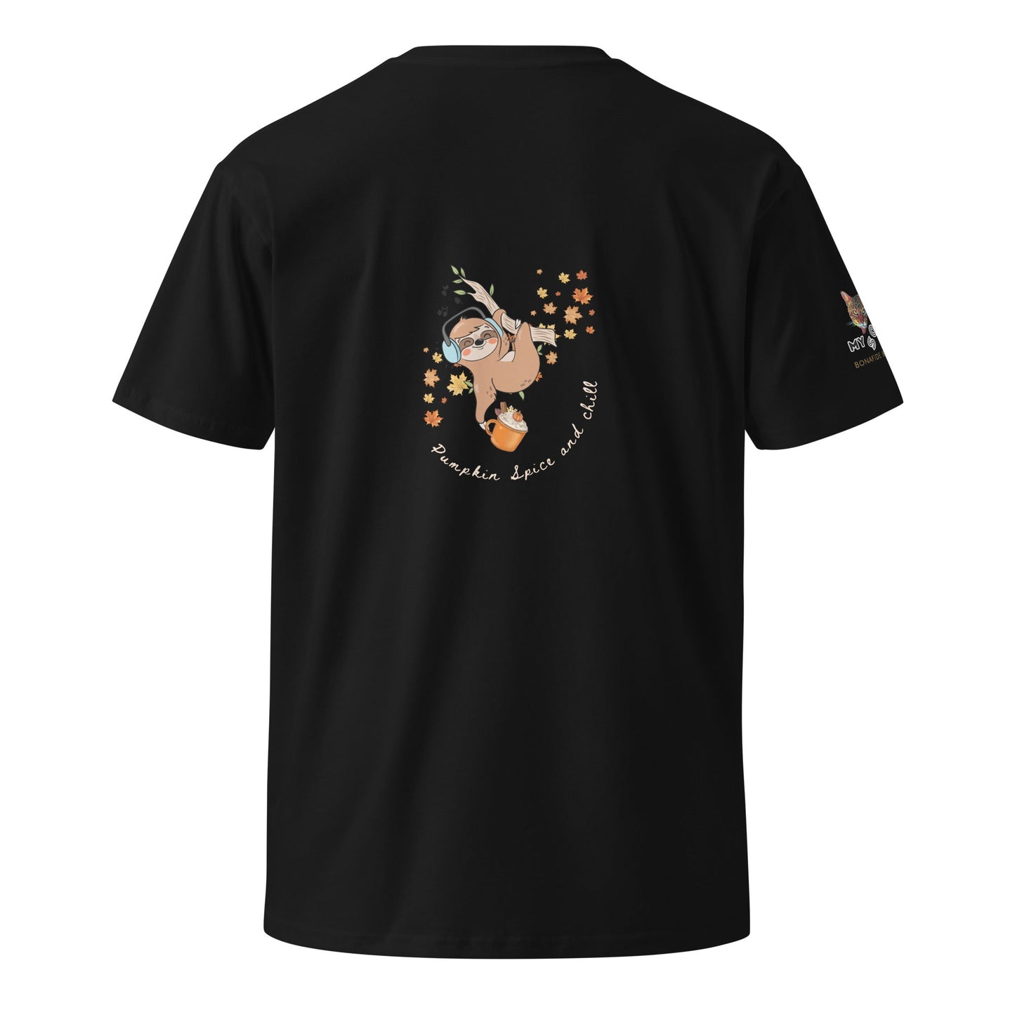 Pumpkin Spice and Chill Unisex Premium Tee - My Social Cat Bonafide Boutique LLCPumpkin Spice and Chill Unisex Premium TeeT-shirtMy Social Cat Bonafide Boutique LLCBlackSchillpremium