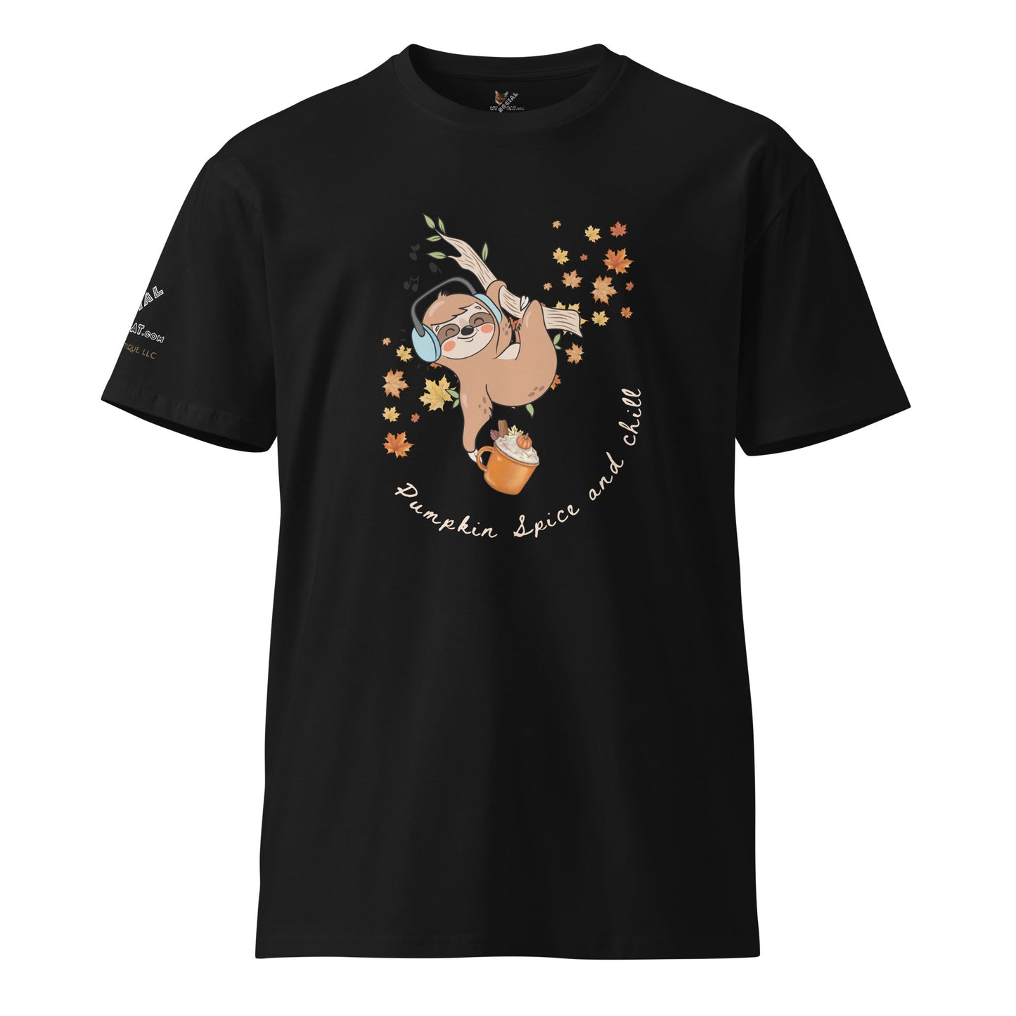 Pumpkin Spice and Chill Unisex Premium Tee - My Social Cat Bonafide Boutique LLCPumpkin Spice and Chill Unisex Premium TeeT-shirtMy Social Cat Bonafide Boutique LLCBlackSchillpremium