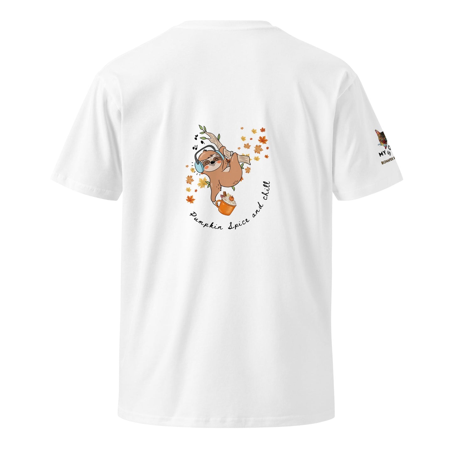 Pumpkin Spice and Chill Unisex Premium Tee - My Social Cat Bonafide Boutique LLCPumpkin Spice and Chill Unisex Premium TeeT-shirtMy Social Cat Bonafide Boutique LLCWhiteSchillpremium