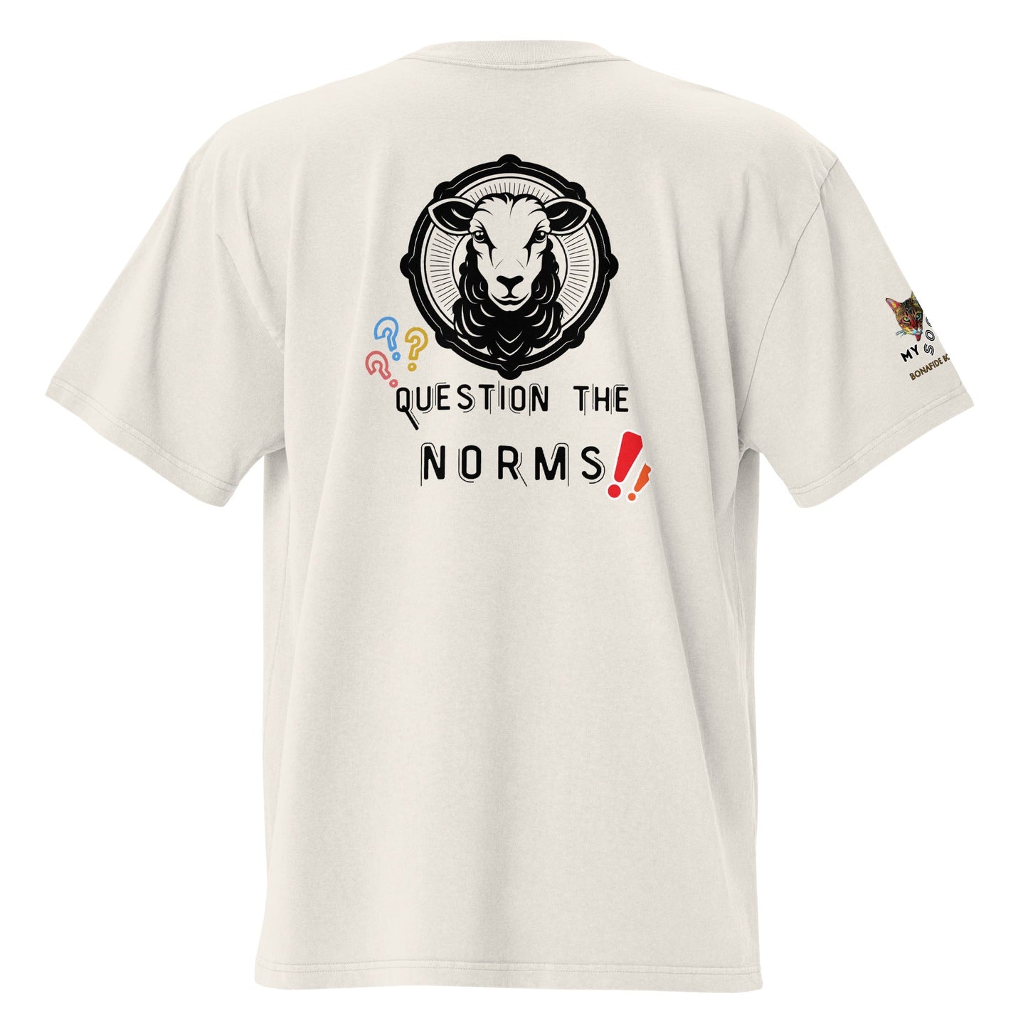 Question the norms Oversized Faded Tee - My Social Cat Bonafide Boutique LLCQuestion the norms Oversized Faded TeeT-shirtMy Social Cat Bonafide Boutique LLCFaded BoneSfadednorms