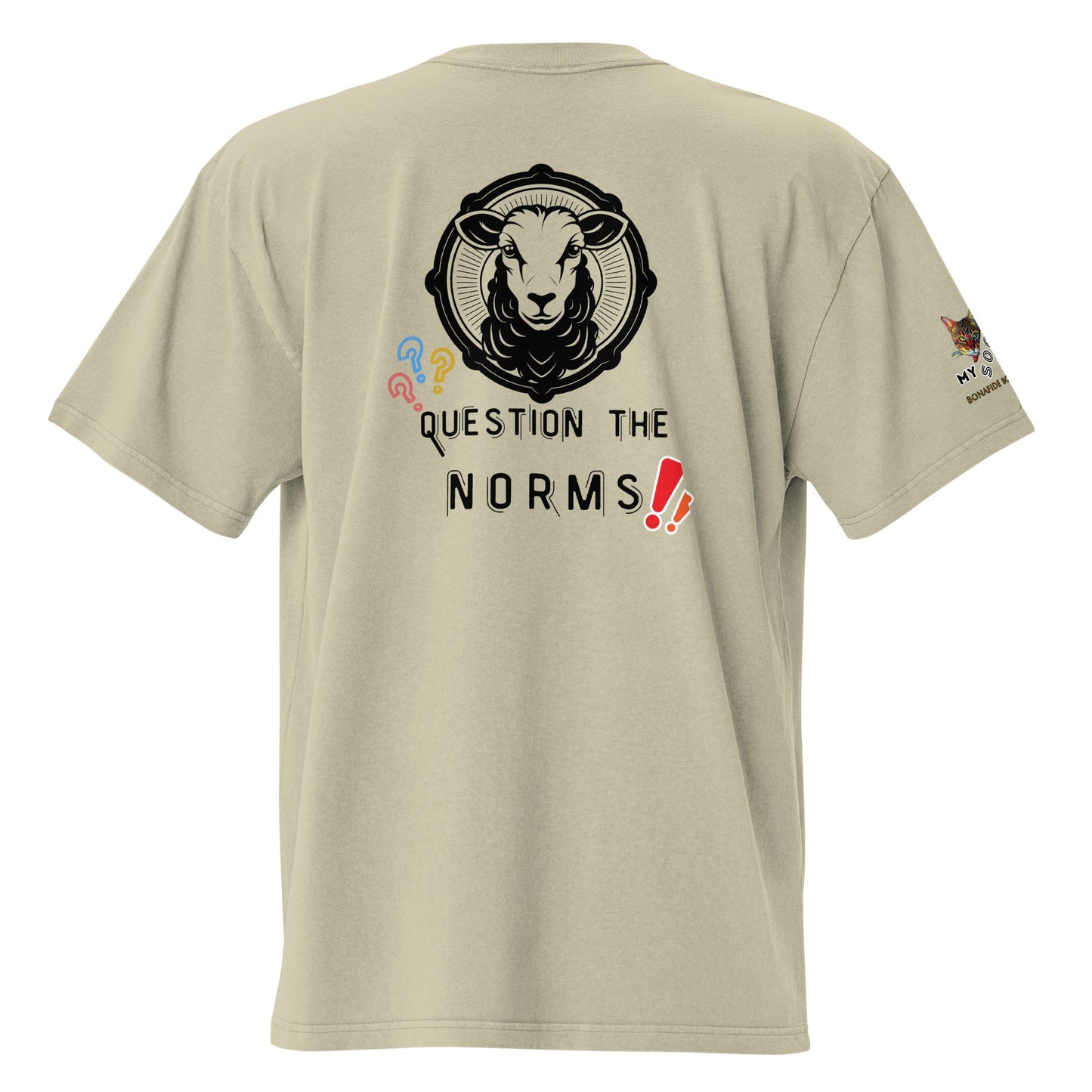 Question the norms Oversized Faded Tee - My Social Cat Bonafide Boutique LLCQuestion the norms Oversized Faded TeeT-shirtMy Social Cat Bonafide Boutique LLCFaded EucalyptusSfadednorms